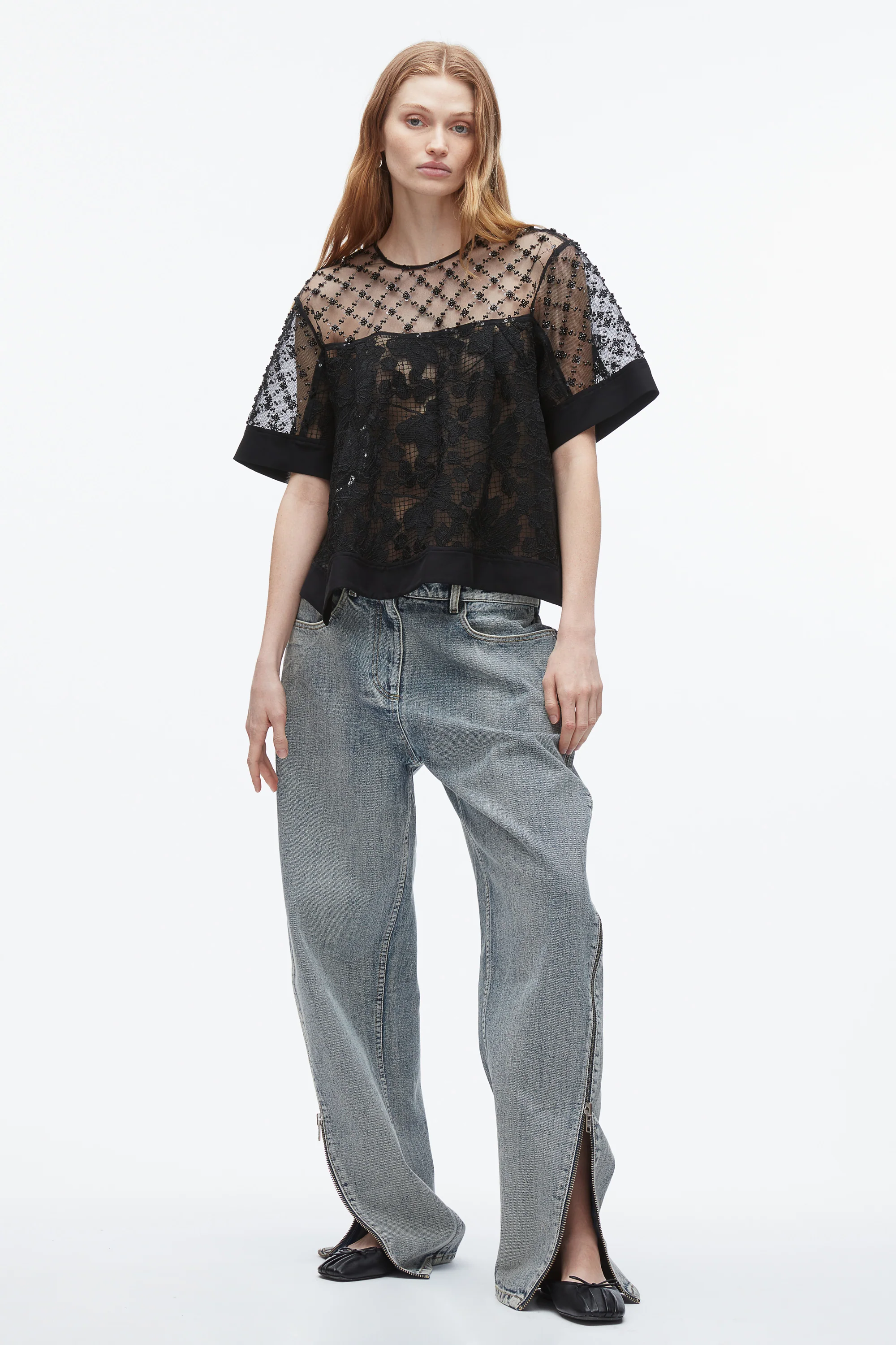 Corded Lace Organza Top