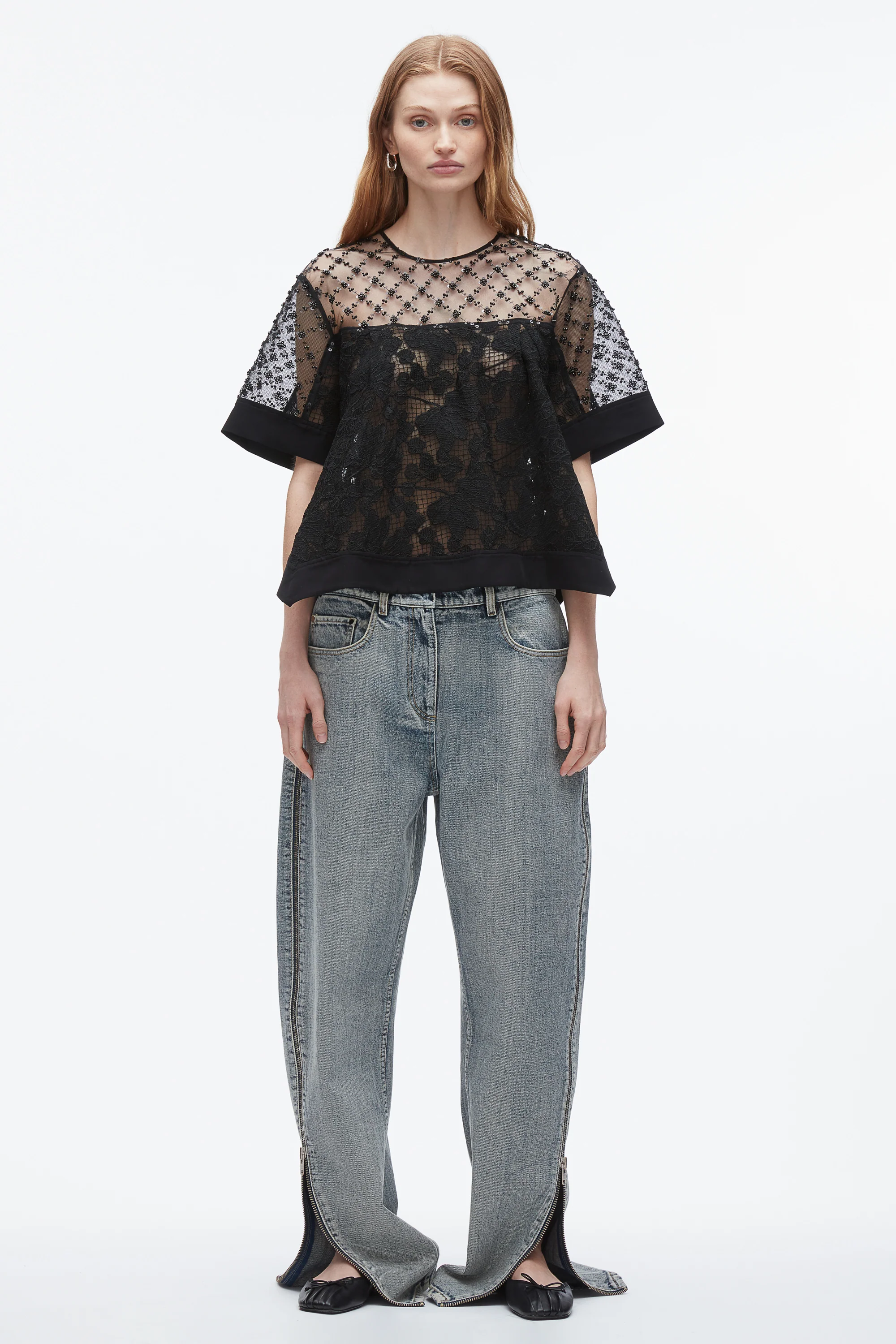 Corded Lace Organza Top - Image 2