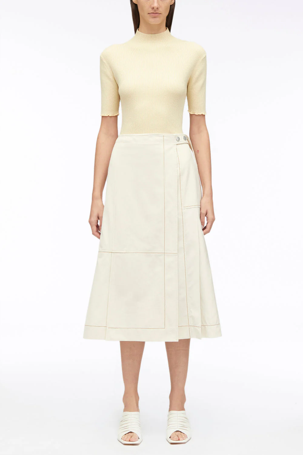 Pleat-Detail Midi Skirt - Image 5