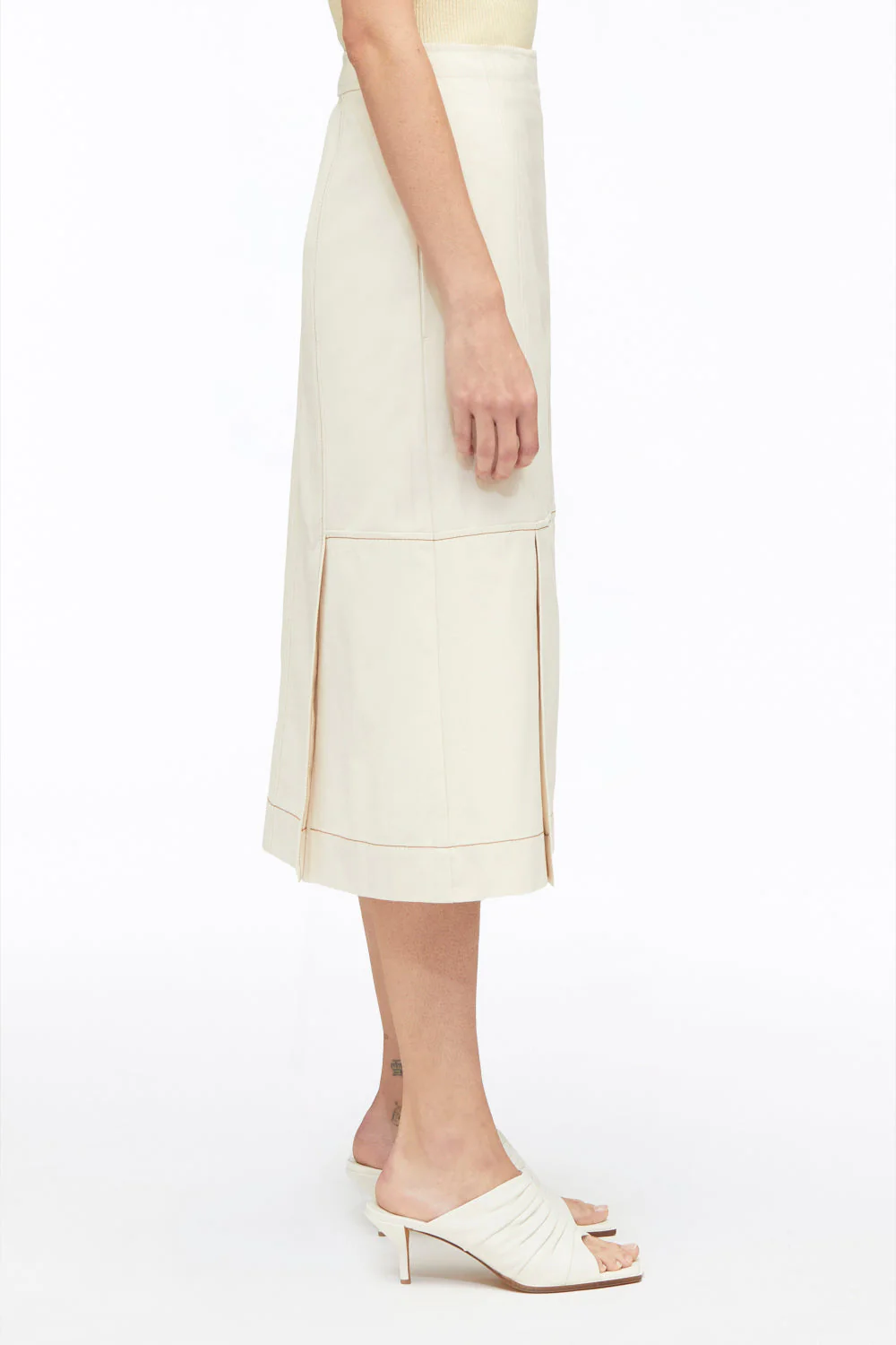 Pleat-Detail Midi Skirt - Image 7