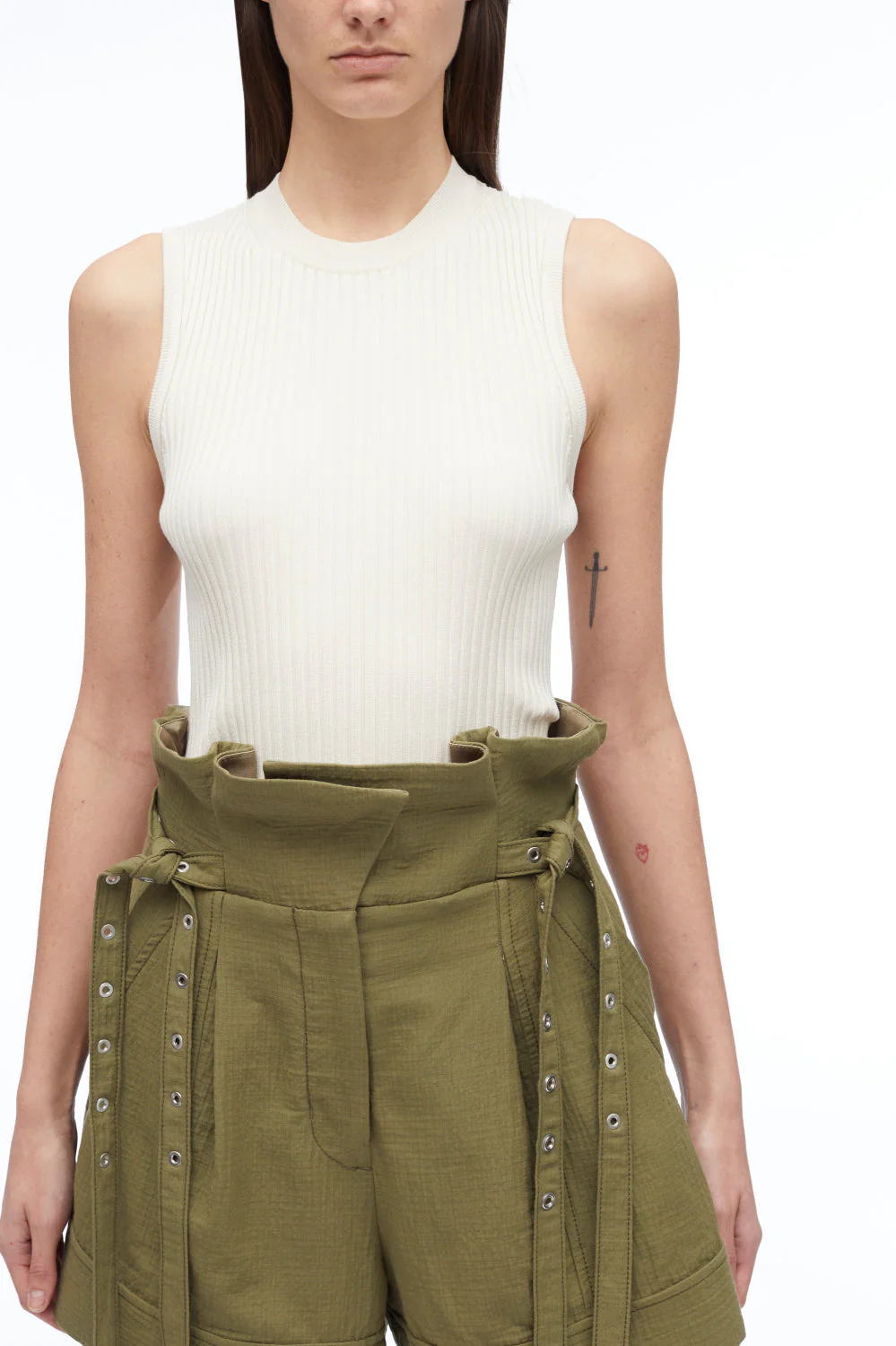 Cotton Linen Paperbag Short - Image 11