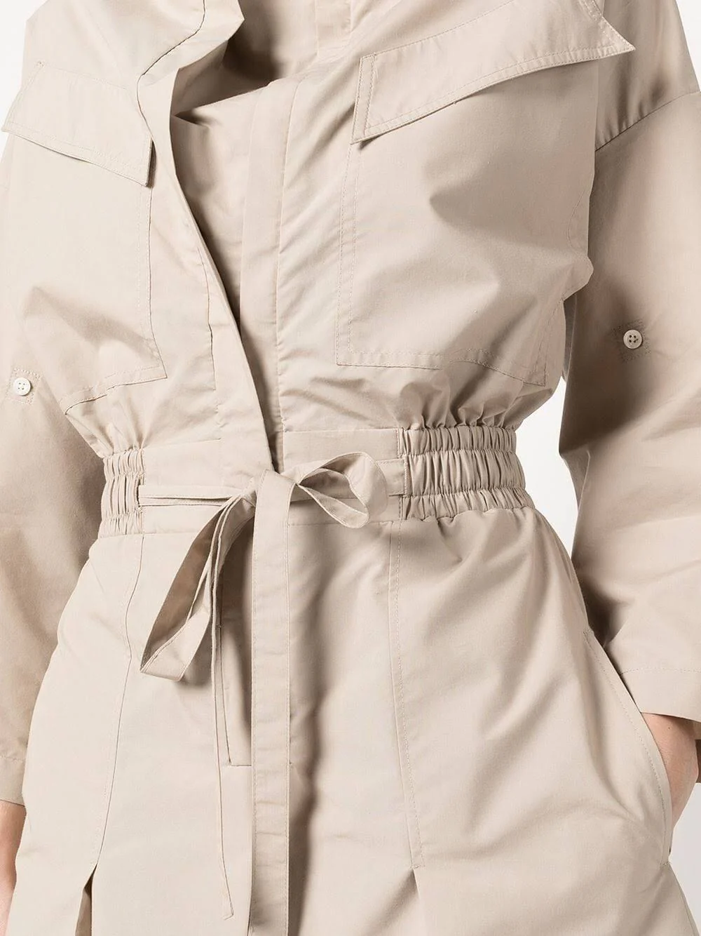 Cotton Poplin Zip-Up Culotte Jumpsuit - Image 2