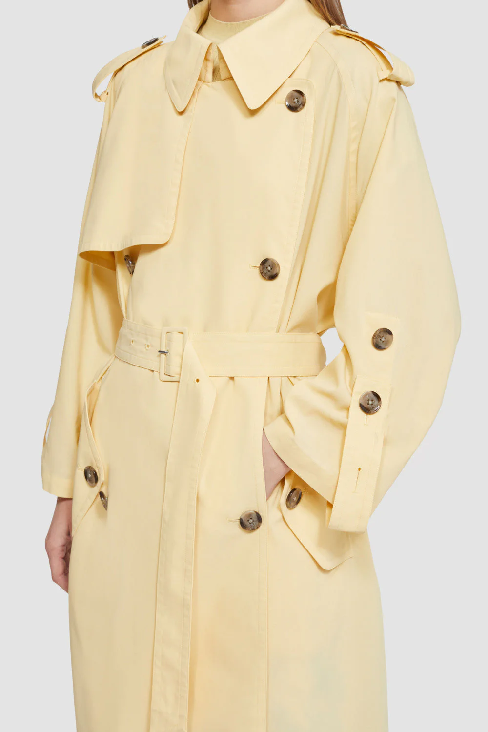 Cotton Recycled Poly Trench Coat - Image 2