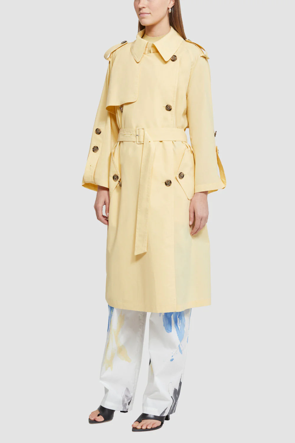 Cotton Recycled Poly Trench Coat - Image 3
