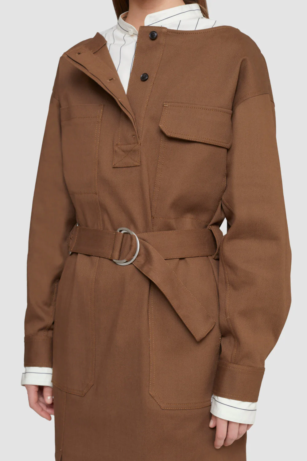 Cotton Twill Belted Ls Utility Drs - Image 2