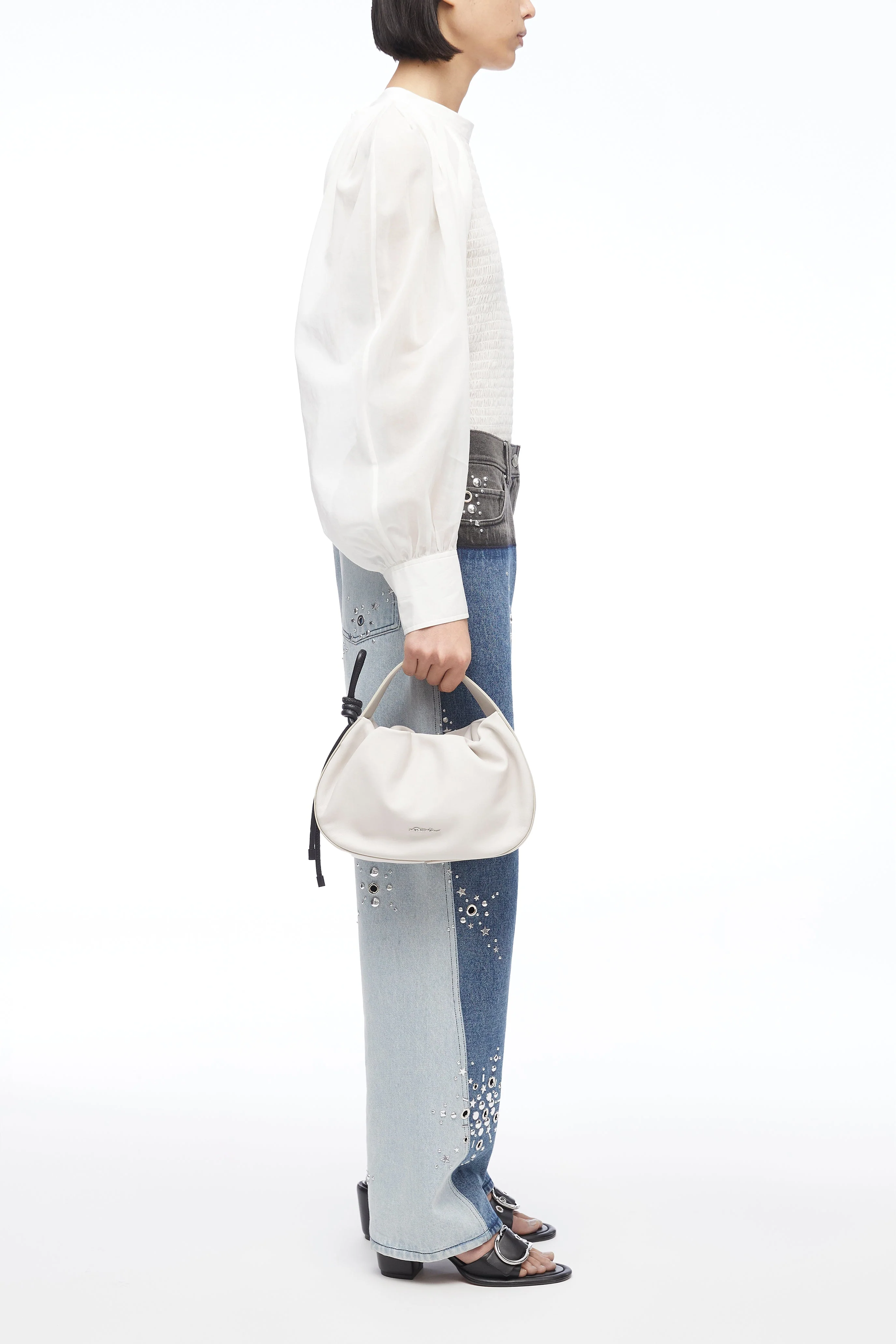 Cotton Voile Crewneck With Smocking - Image 6