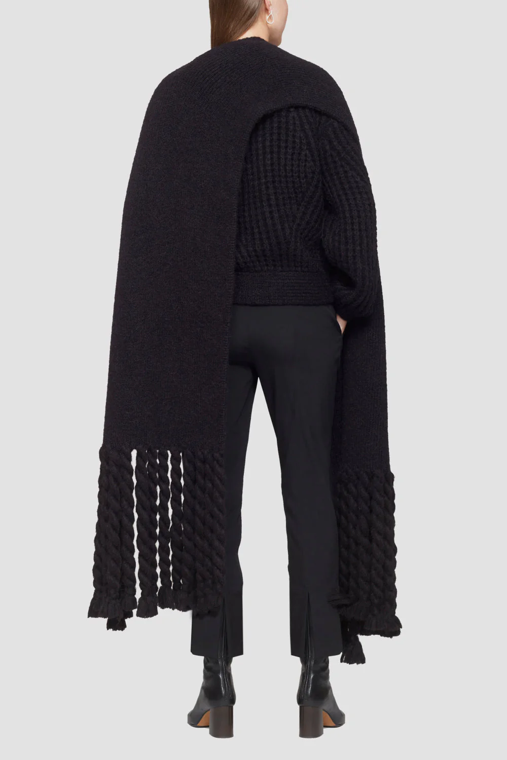 Cozy Wool Fringed Poncho - Image 13