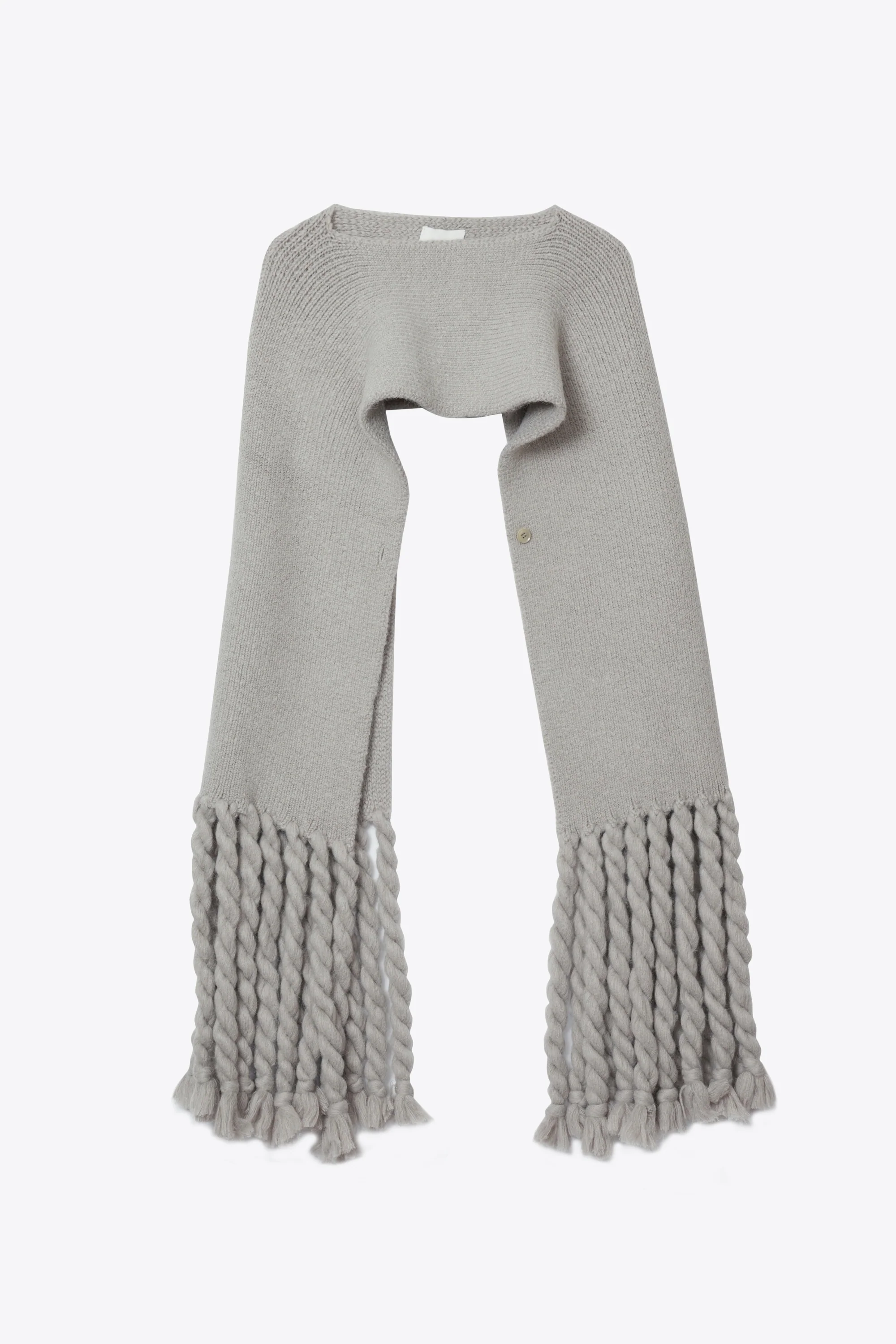 Cozy Wool Fringed Poncho - Image 4