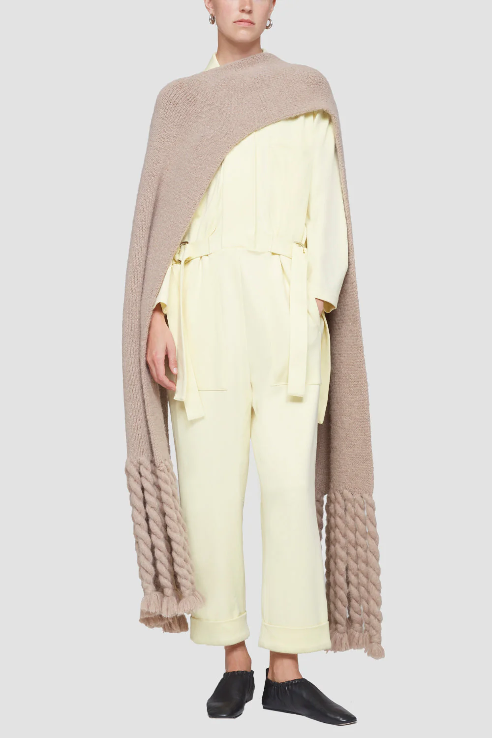 Cozy Wool Fringed Poncho - Image 5