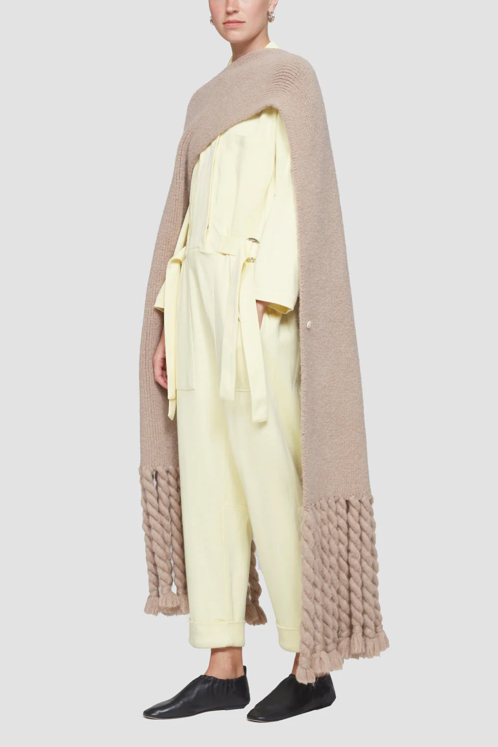 Cozy Wool Fringed Poncho - Image 7