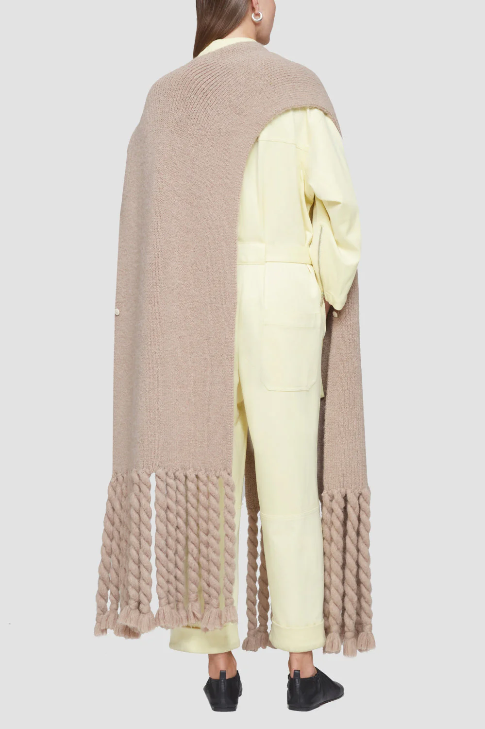 Cozy Wool Fringed Poncho - Image 8