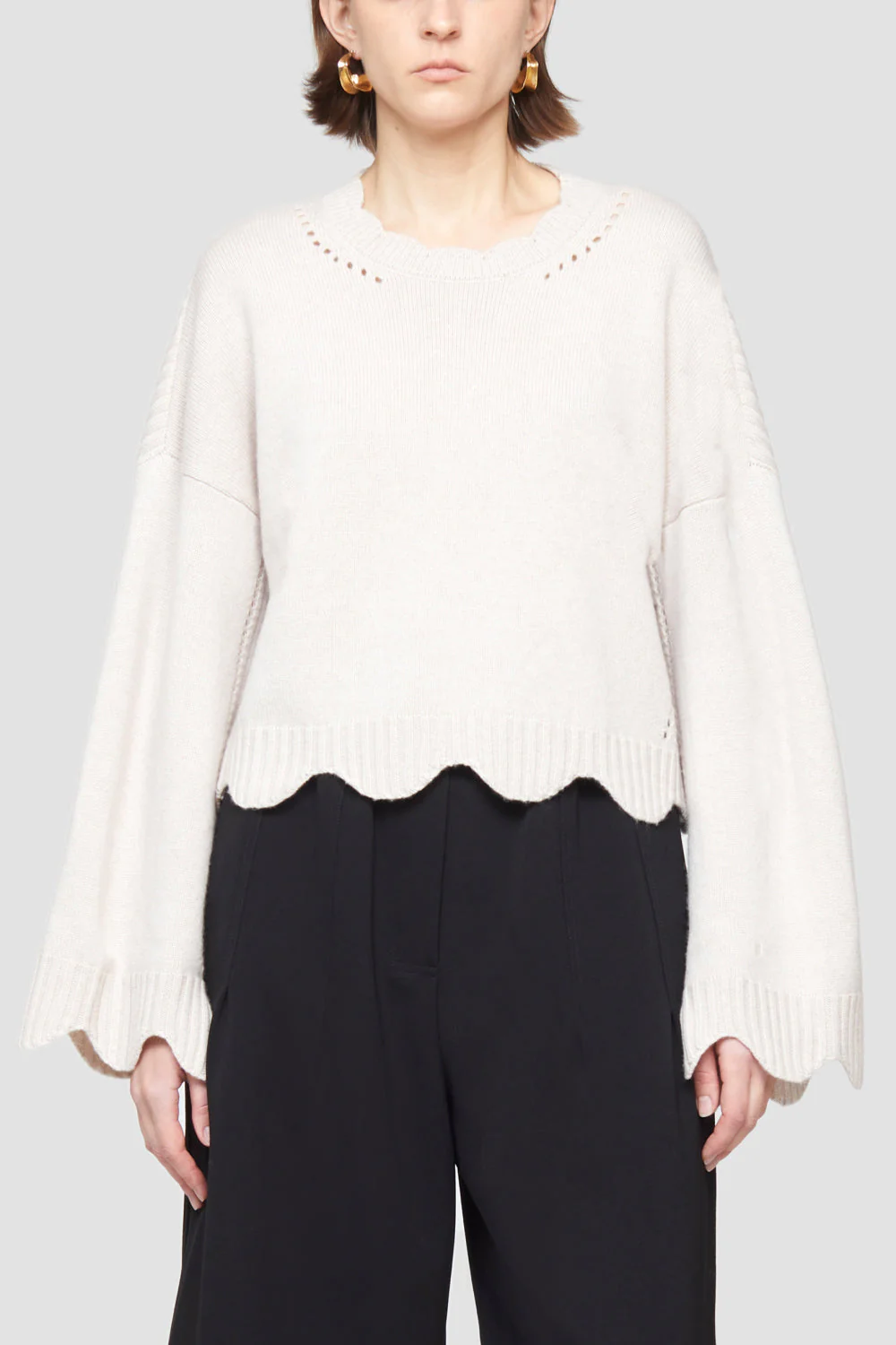Crew Neck Cashmere Blend Sweater - Image 11