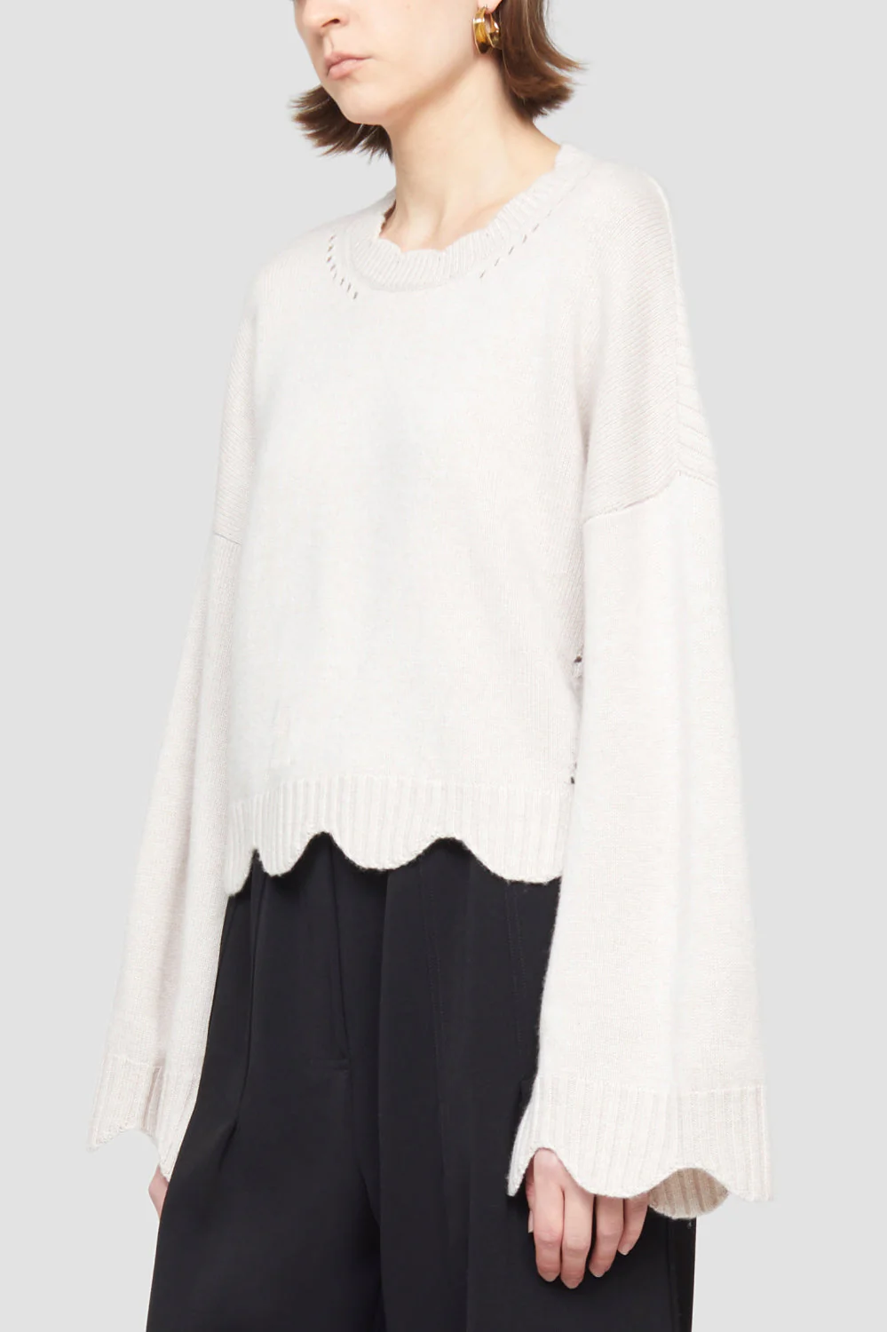 Crew Neck Cashmere Blend Sweater - Image 12
