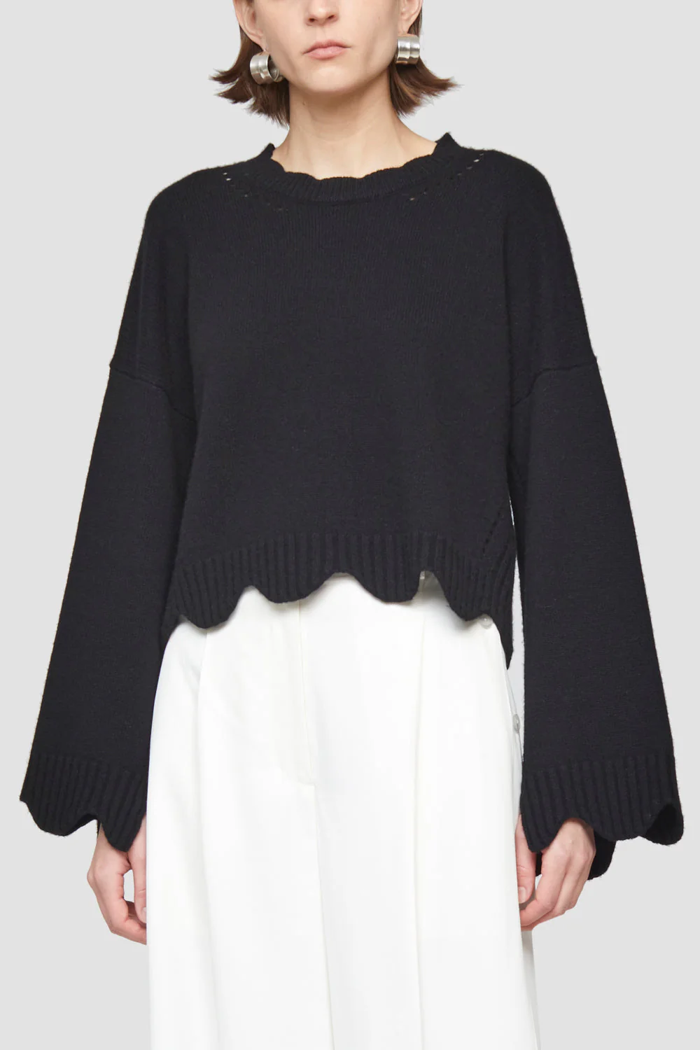 Crew Neck Cashmere Blend Sweater - Image 4