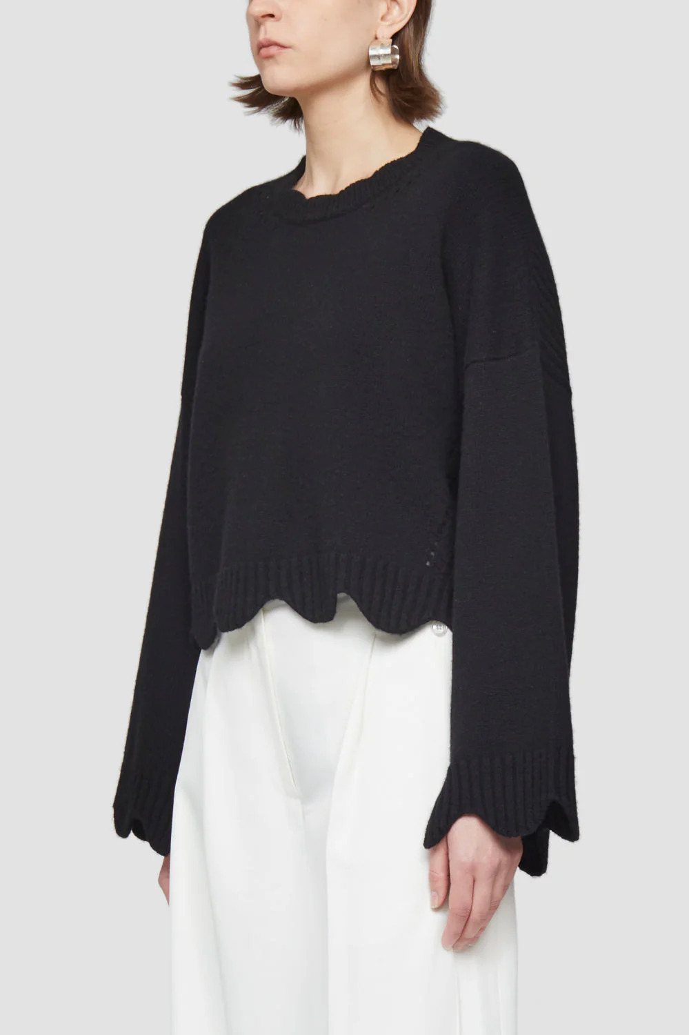 Crew Neck Cashmere Blend Sweater - Image 5