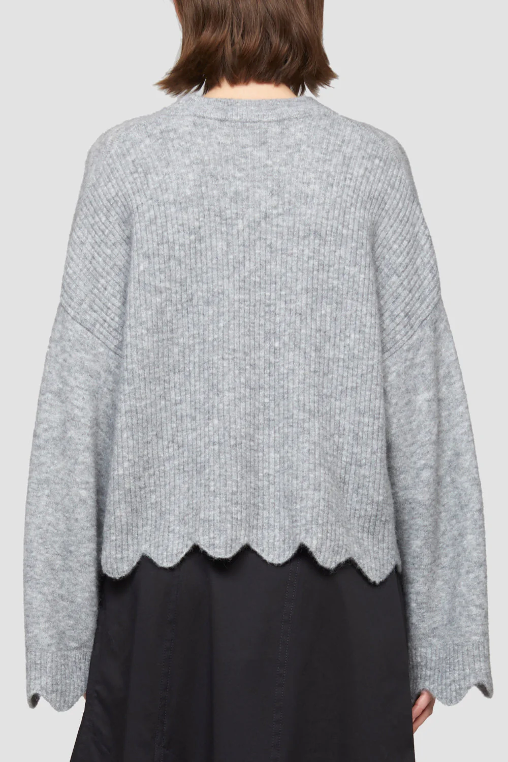 Crew Neck Sweater With Scallop - Image 12