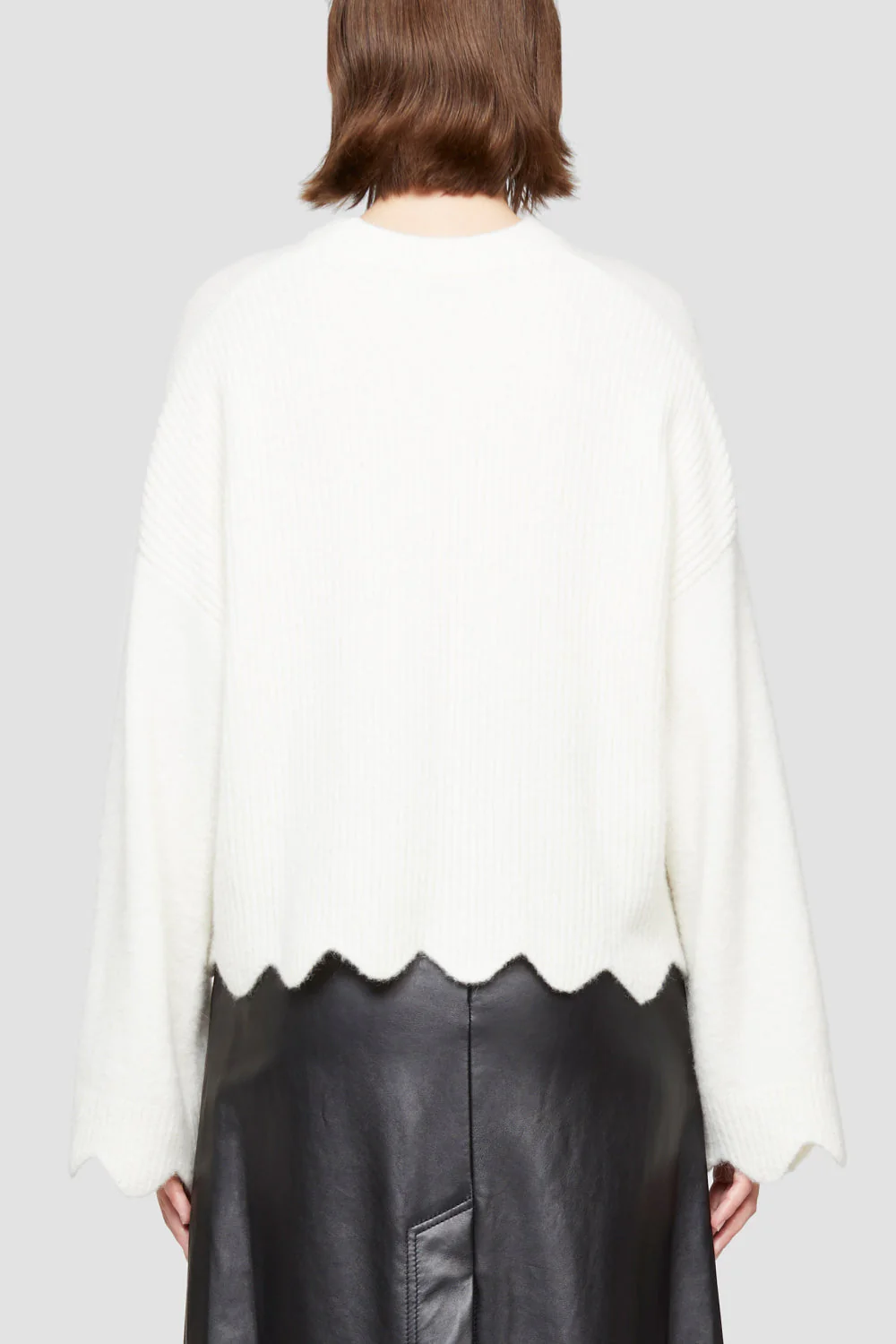 Crew Neck Sweater With Scallop - Image 5