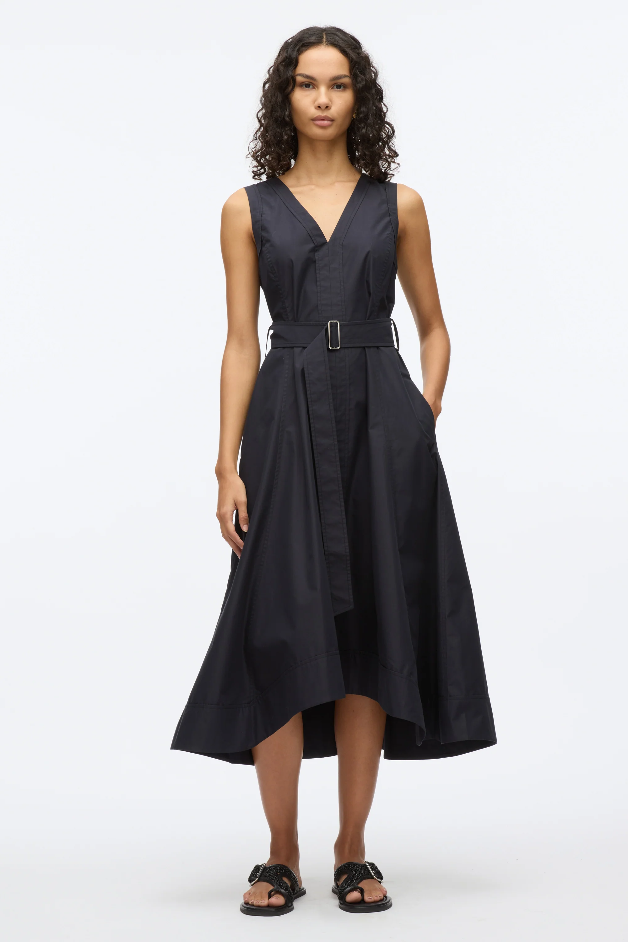 Crisscross Back Midi Dress