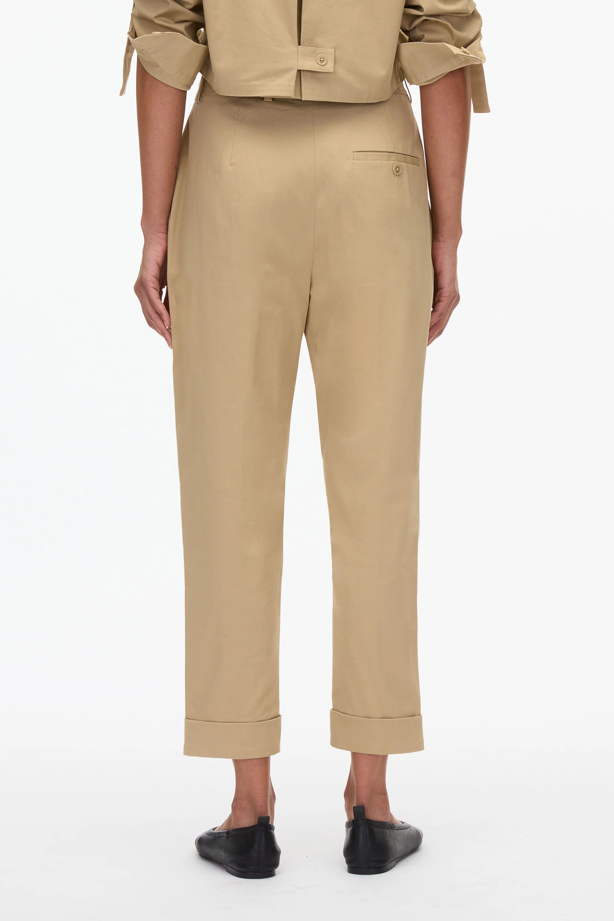 Cropped Carrot Trousers - Image 4