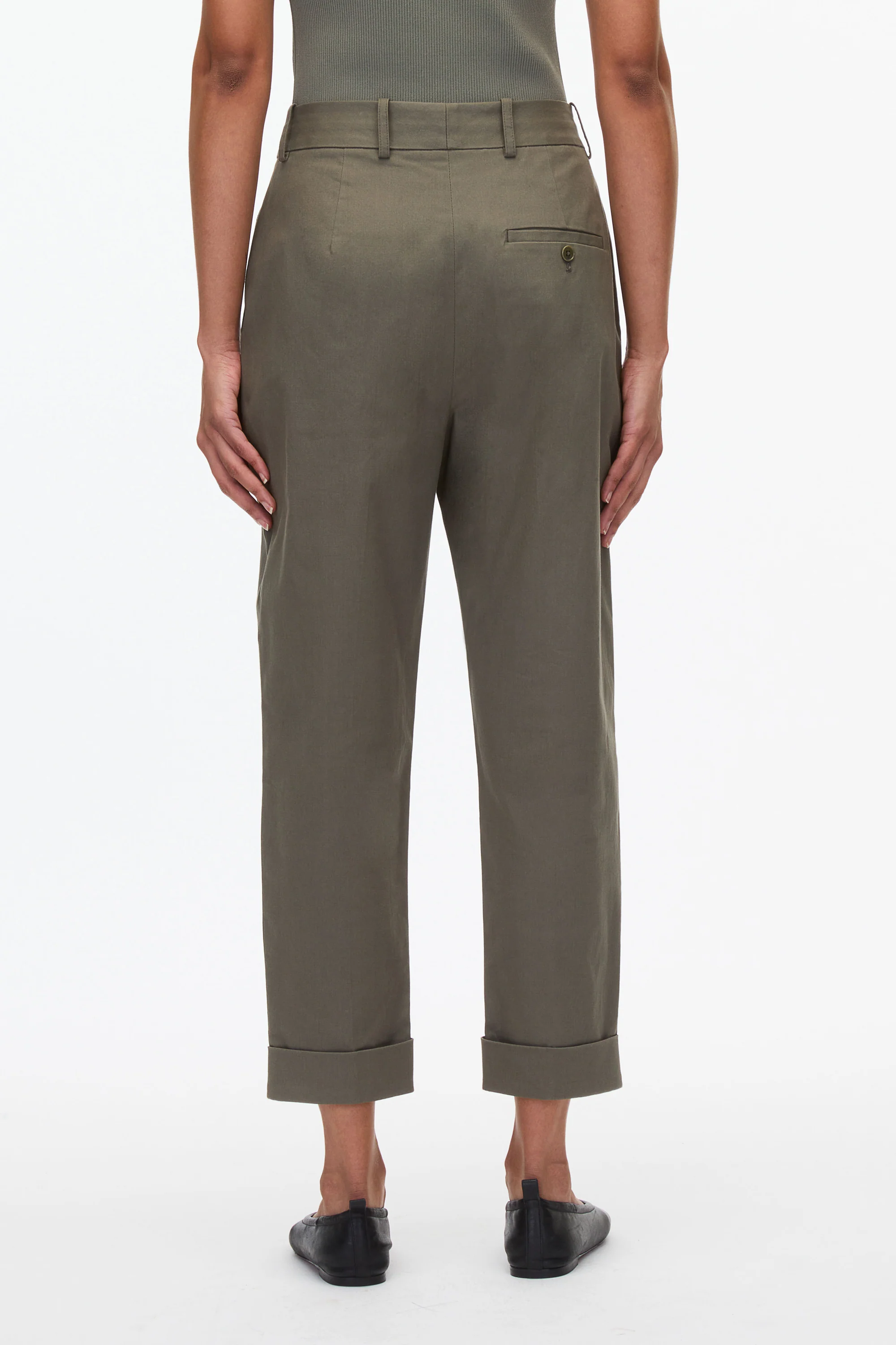 Cropped Carrot Trousers - Image 9