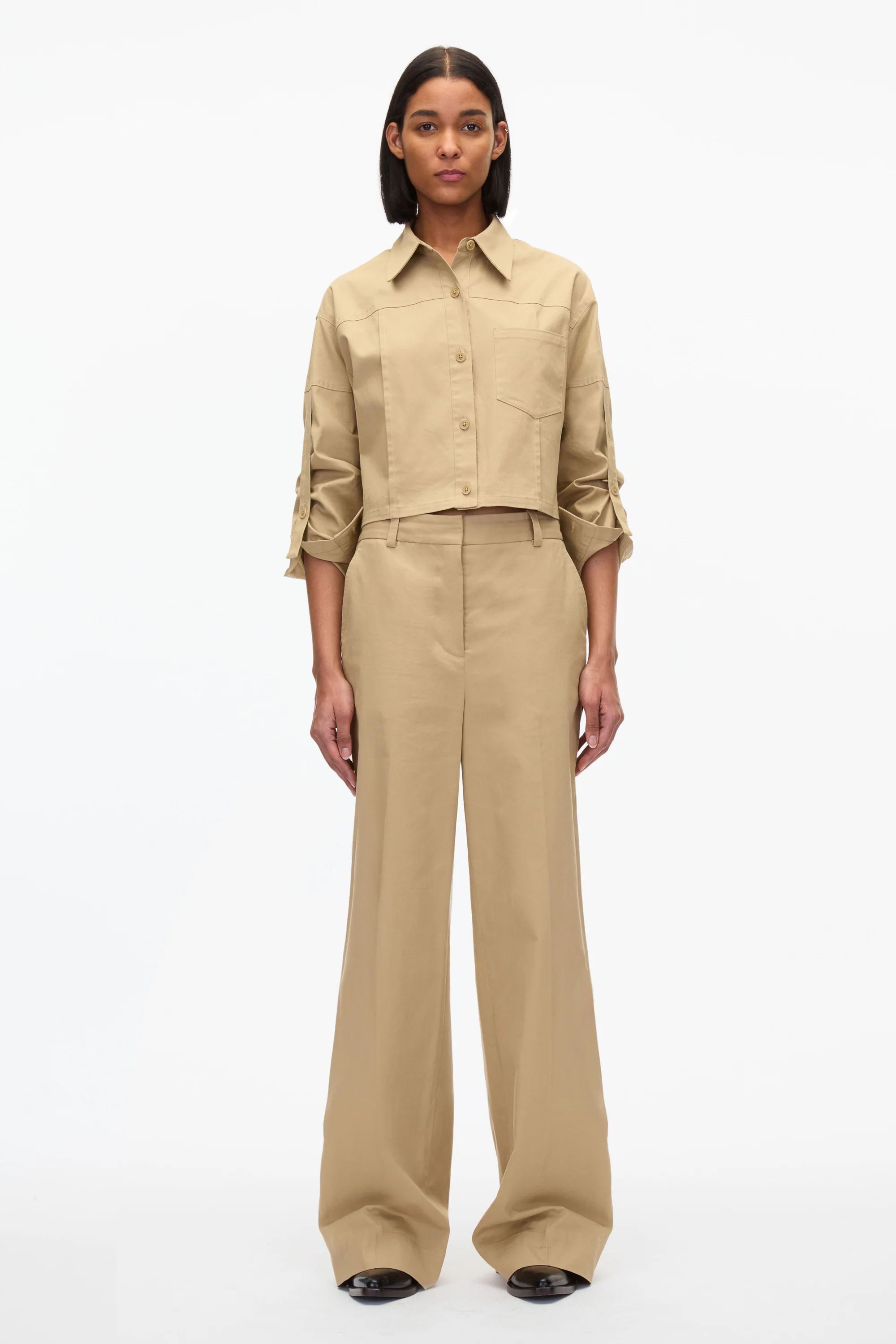 Cropped Convertible Shirt Jacket - Image 6