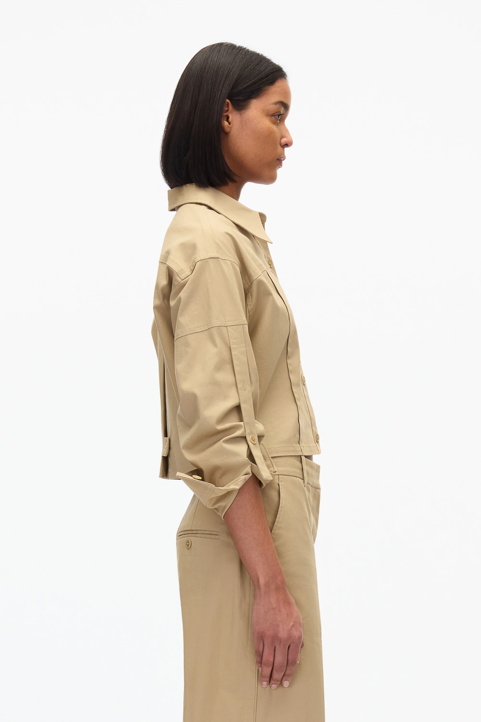 Cropped Convertible Shirt Jacket - Image 8