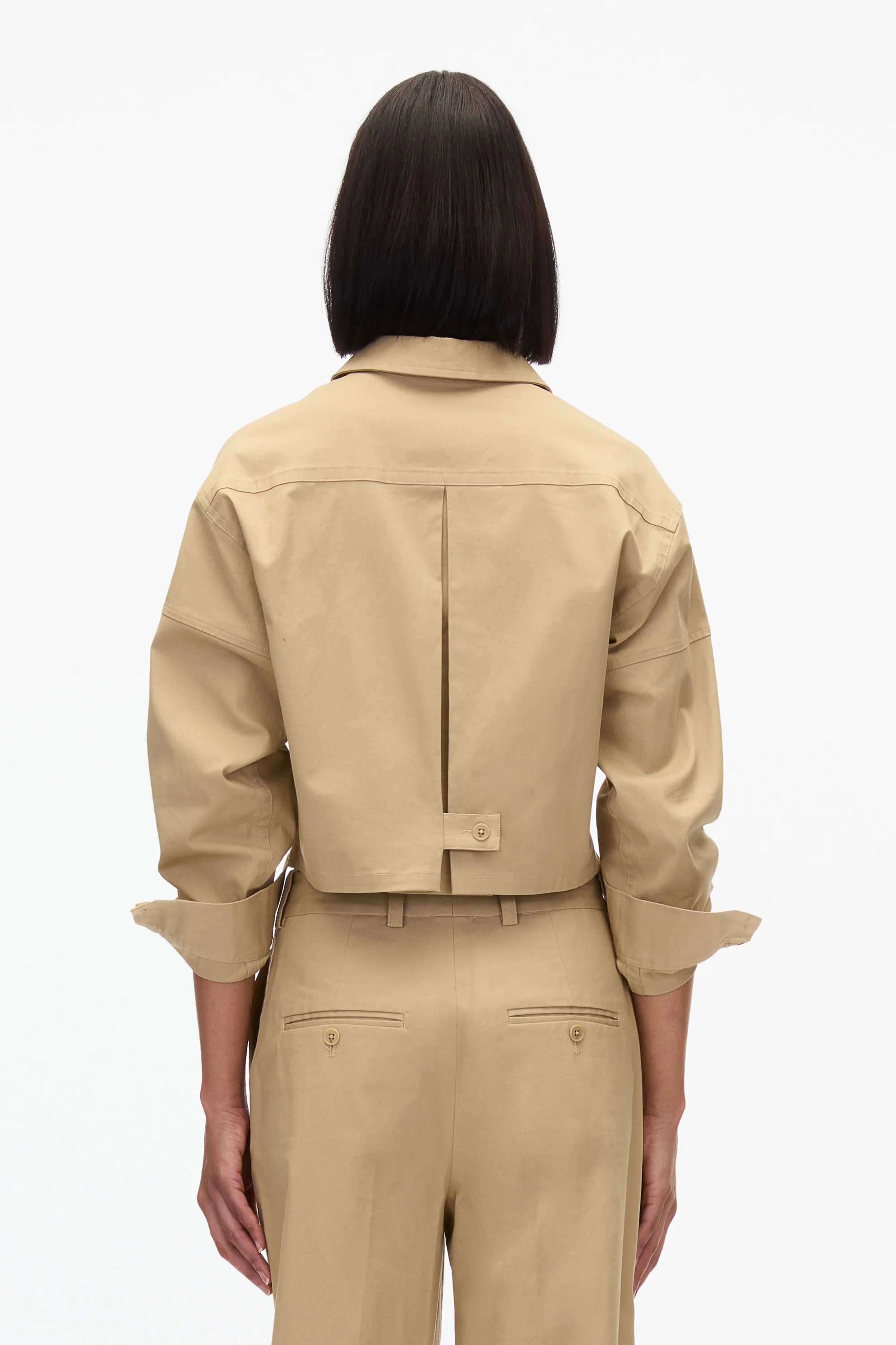 Cropped Convertible Shirt Jacket - Image 9
