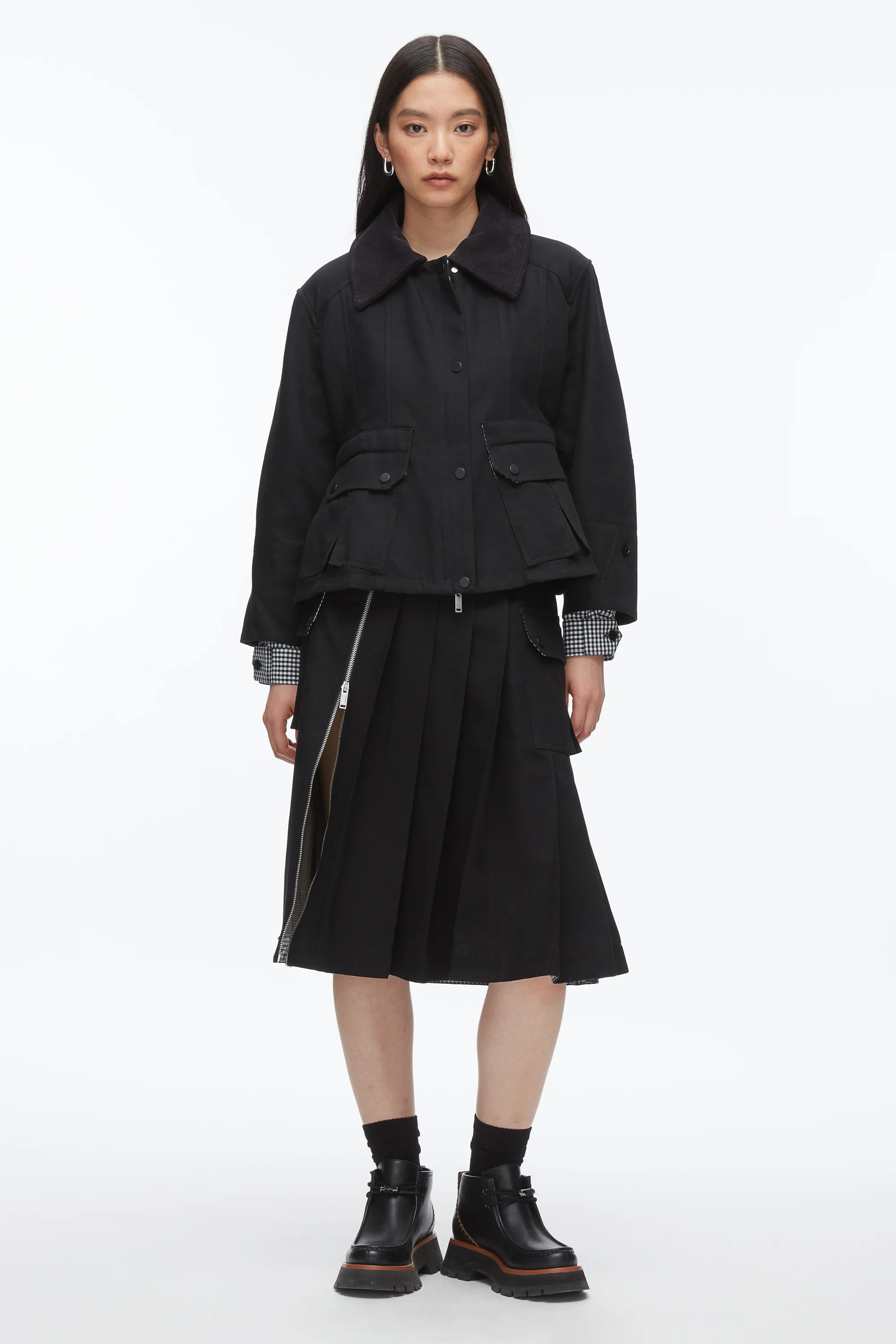 Cropped Flounce Barn Jacket