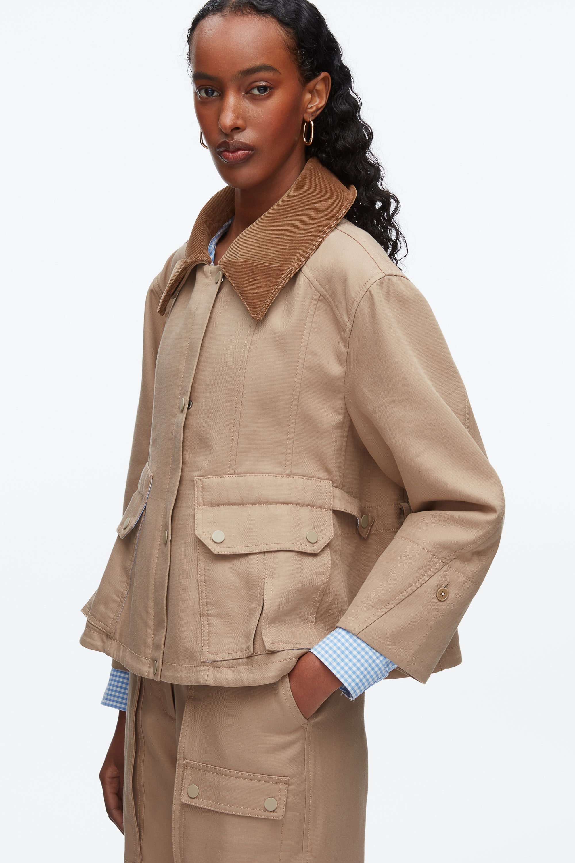 Cropped Flounce Barn Jacket - Image 12