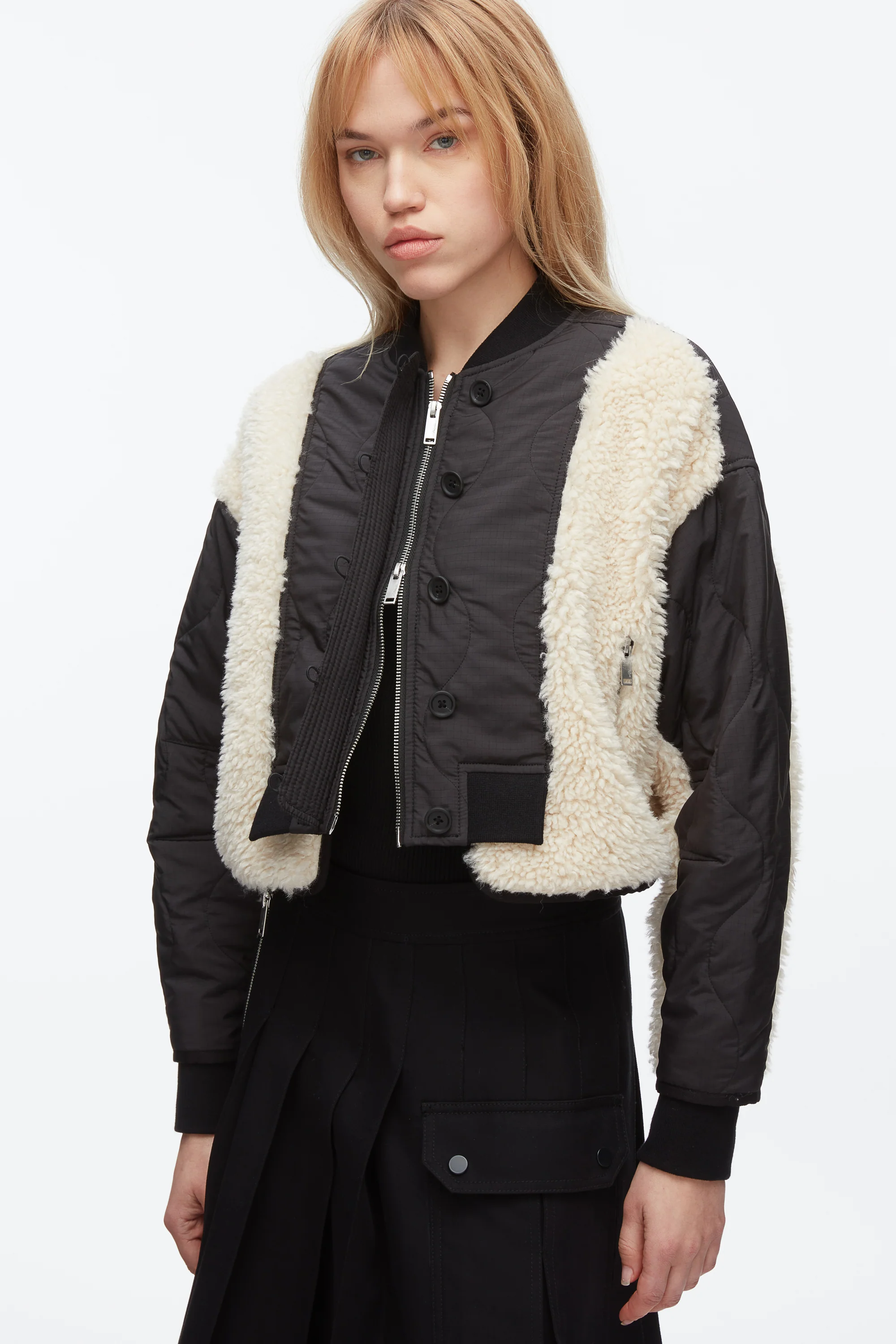 Cropped Sherpa Combo Bomber - Image 6