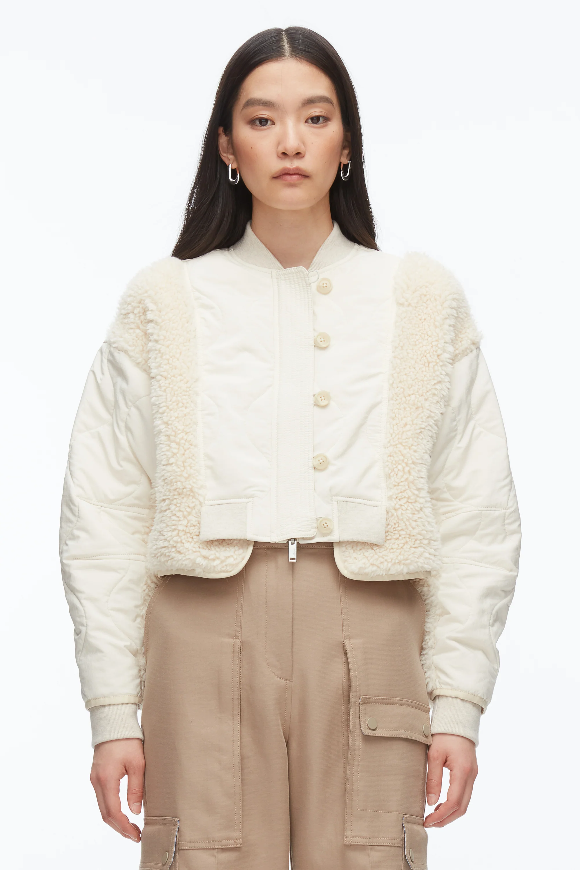 Cropped Sherpa Combo Bomber - Image 9
