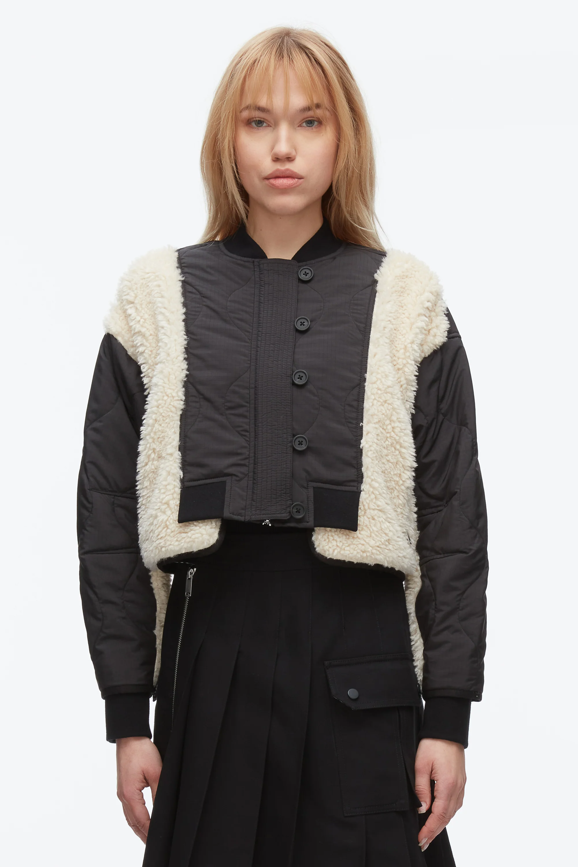 Cropped Sherpa Combo Bomber - Image 3