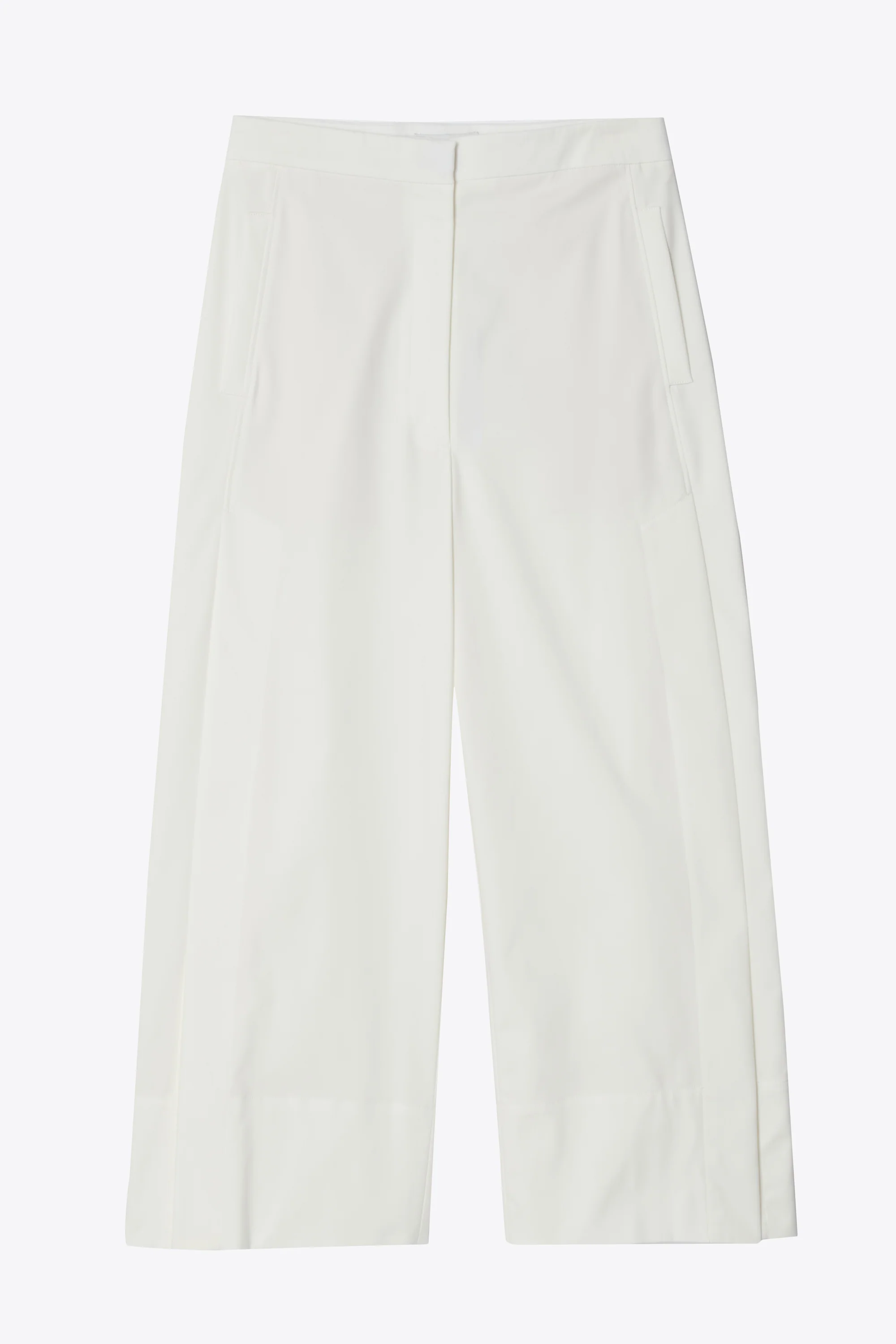 Cropped Pants With Side Vent