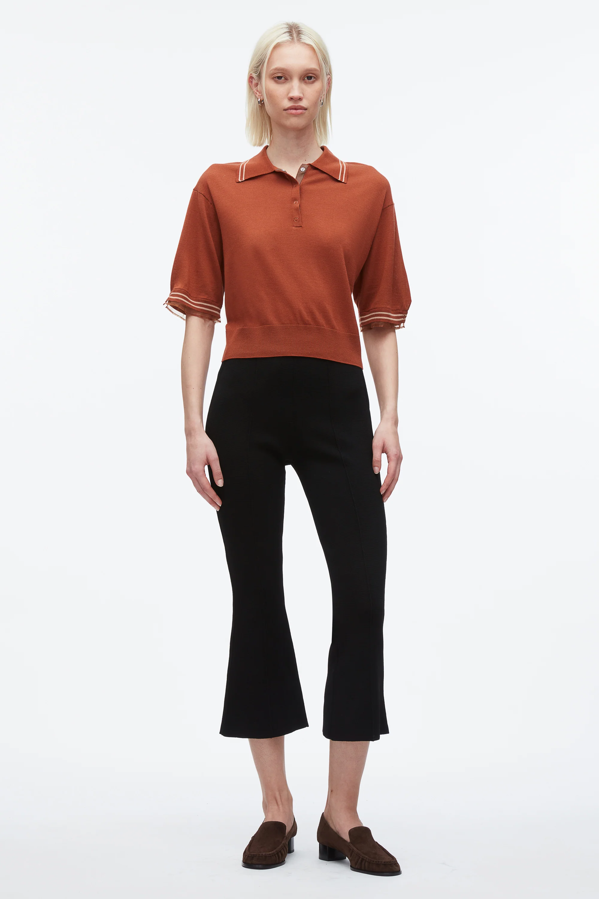 Cropped Polo with Organza - Image 13