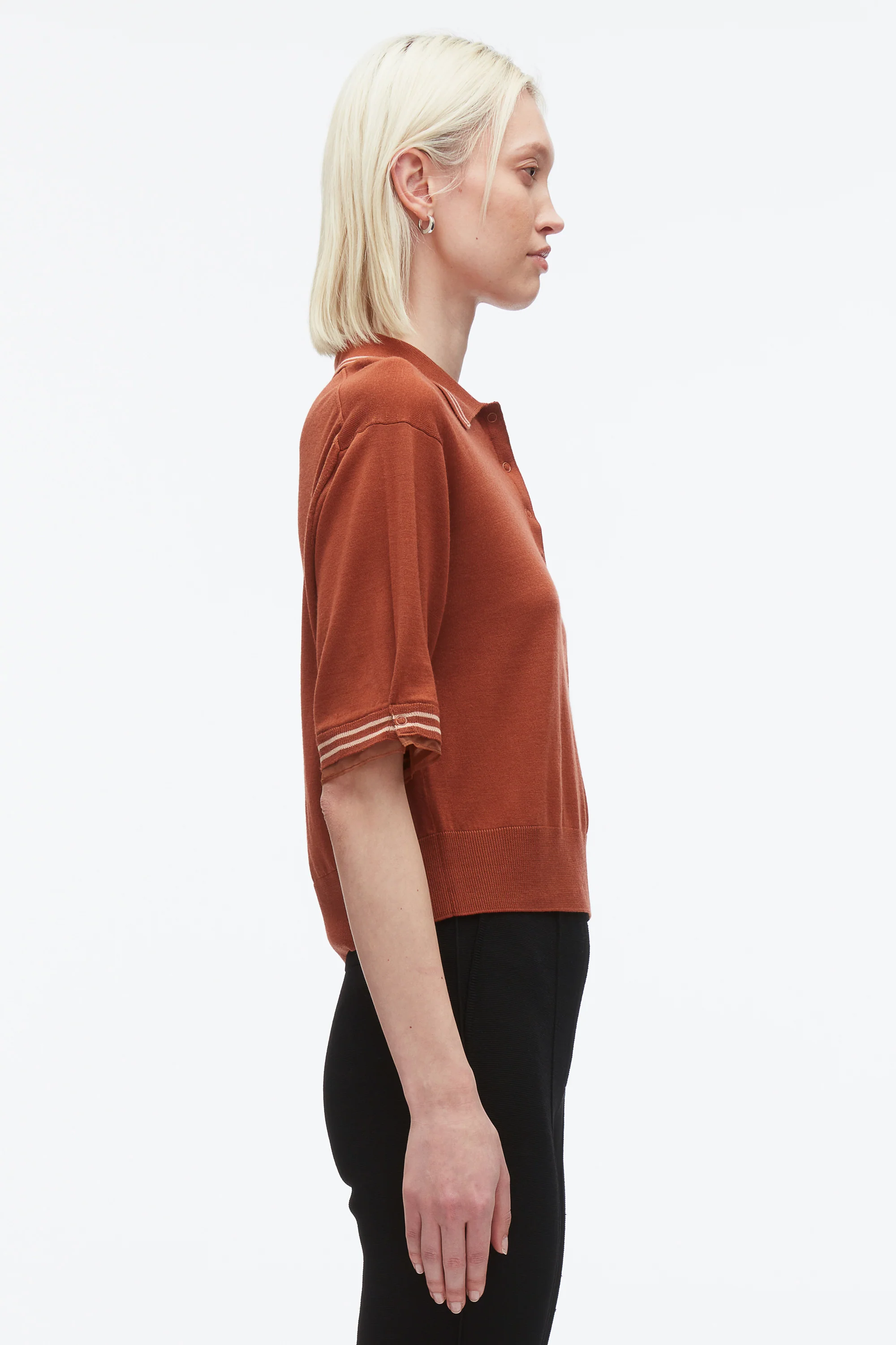 Cropped Polo with Organza - Image 15