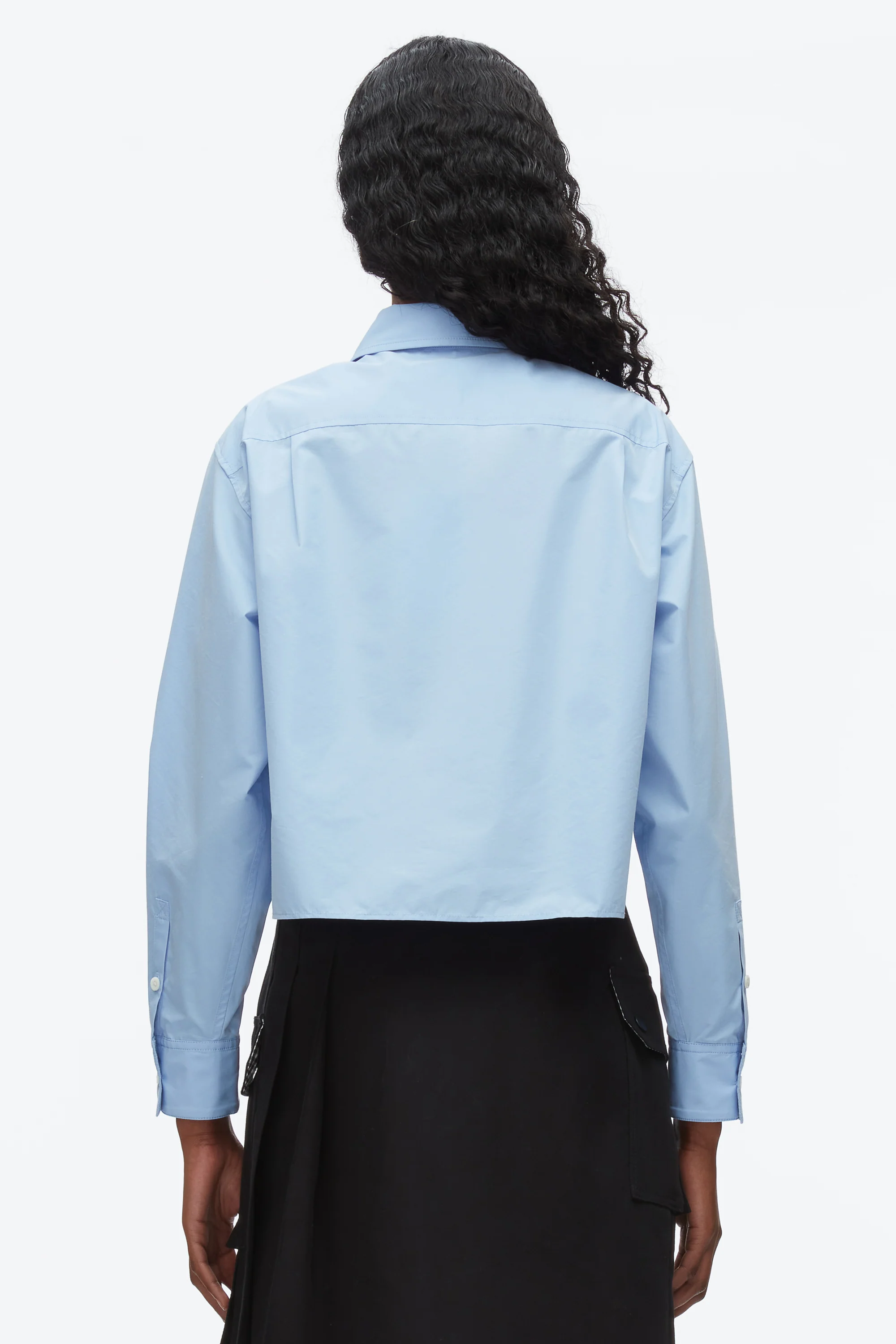 Cropped Shirt with Embroidered Collar - Image 5