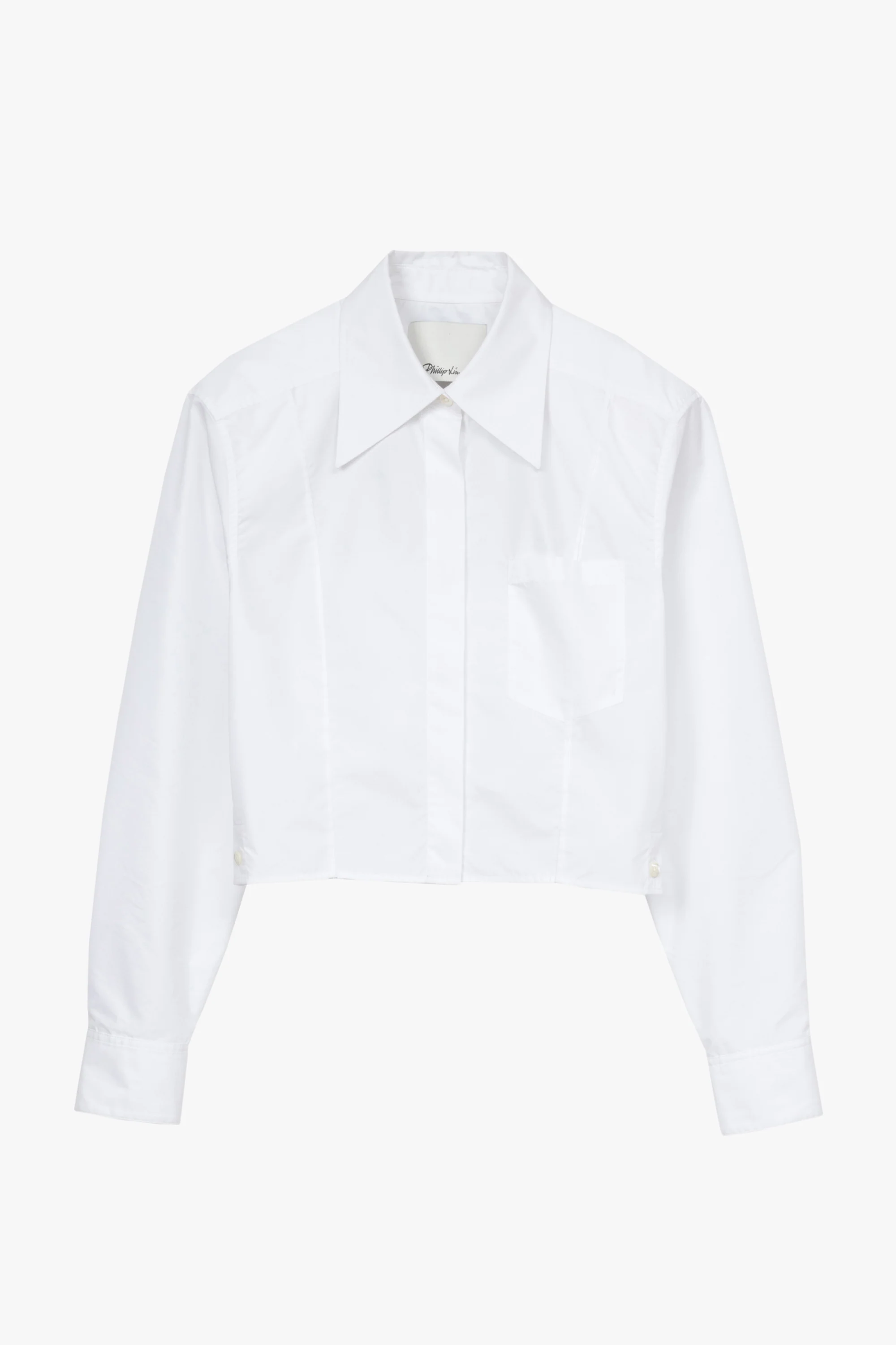 Cropped Shirt With Shoulder Pads - Image 6