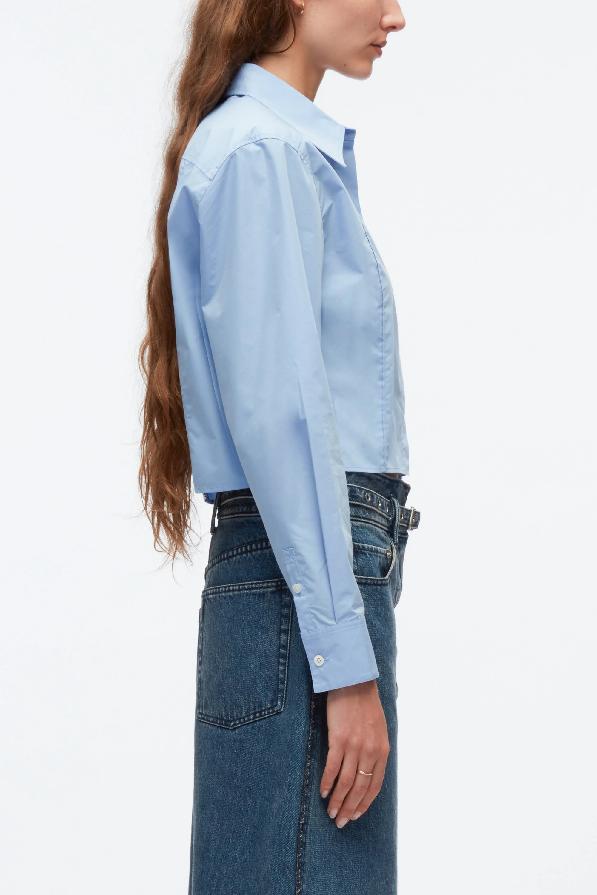 Cropped Shirt With Shoulder Pads - Image 14