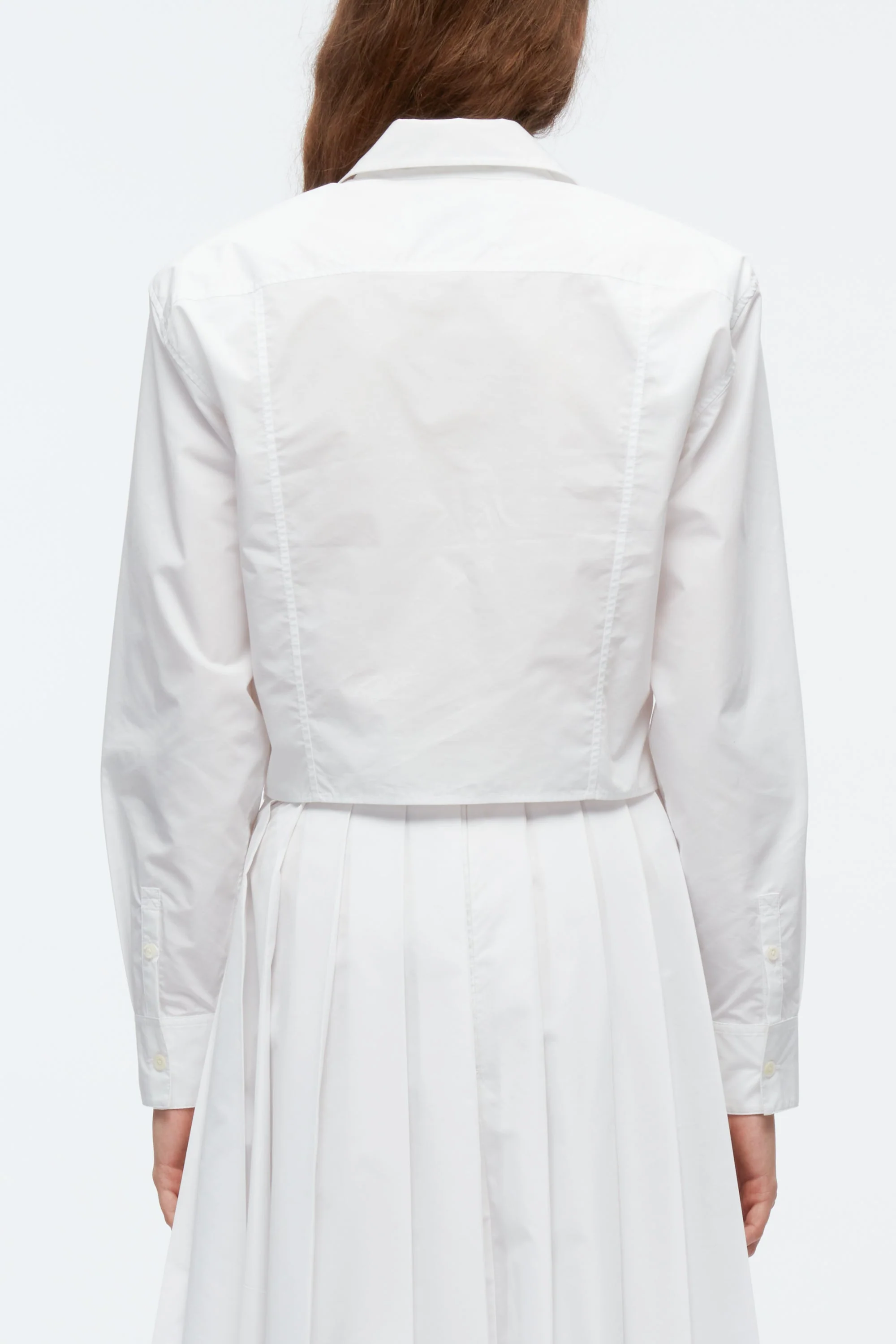 Cropped Shirt With Shoulder Pads - Image 4
