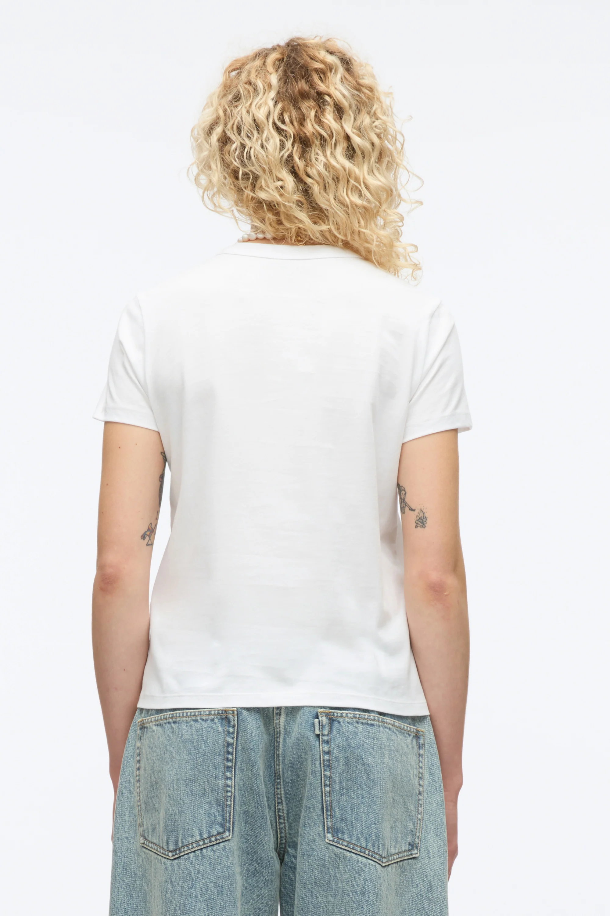 Cropped Tee with Bouquet Embroidery - Image 5