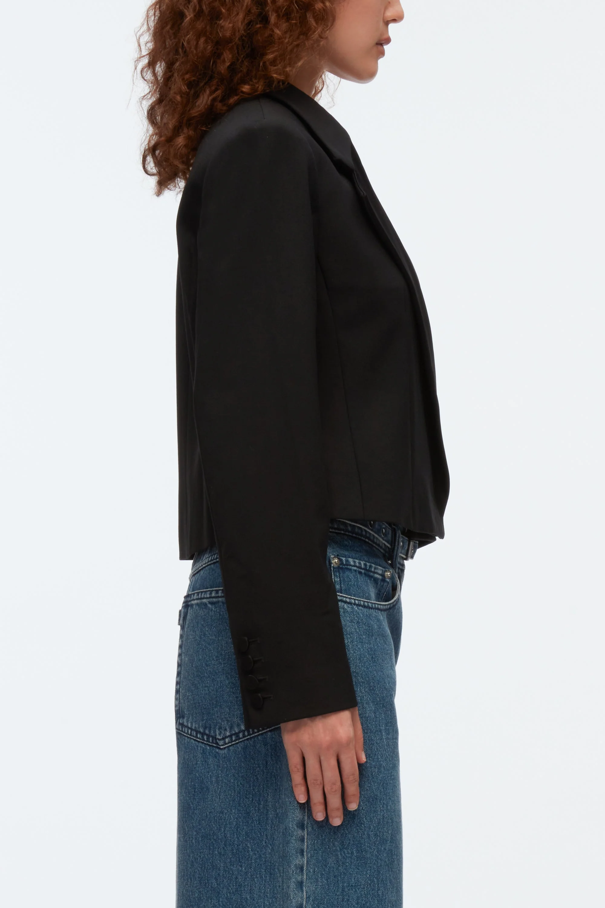 Cropped Tuxedo Blazer - Image 3