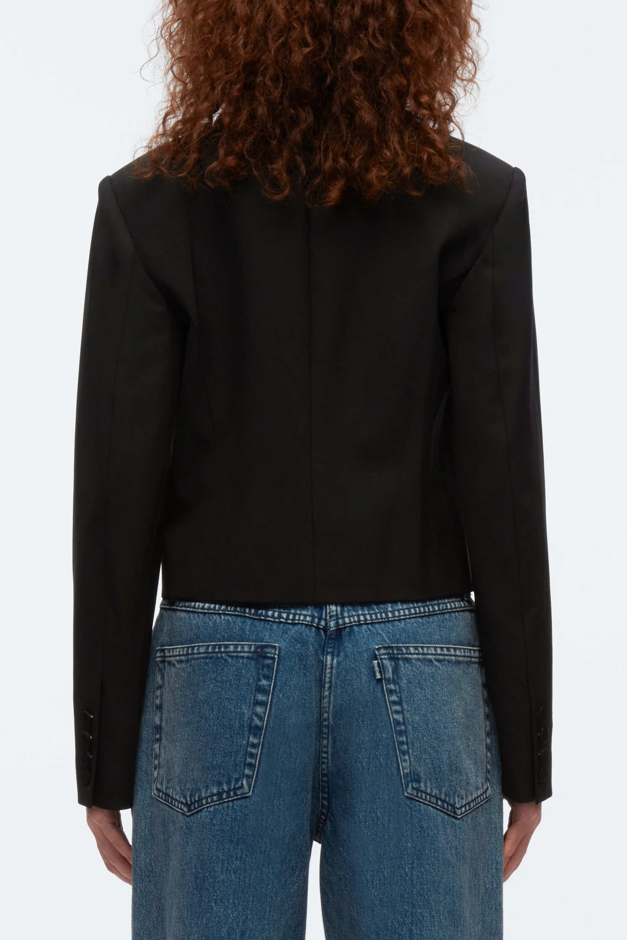 Cropped Tuxedo Blazer - Image 4