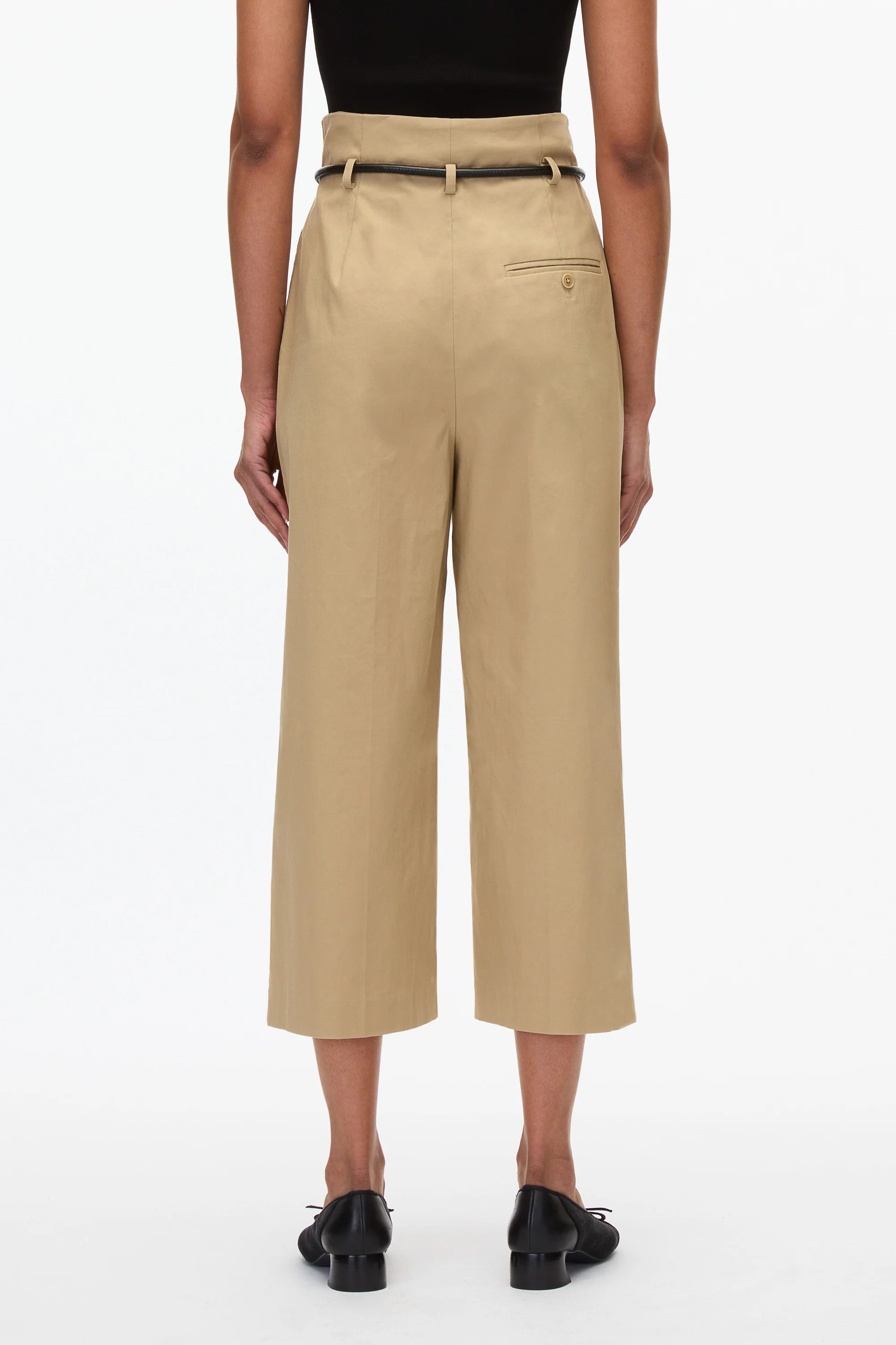 Cropped Wide Leg Origami Trousers - Image 4