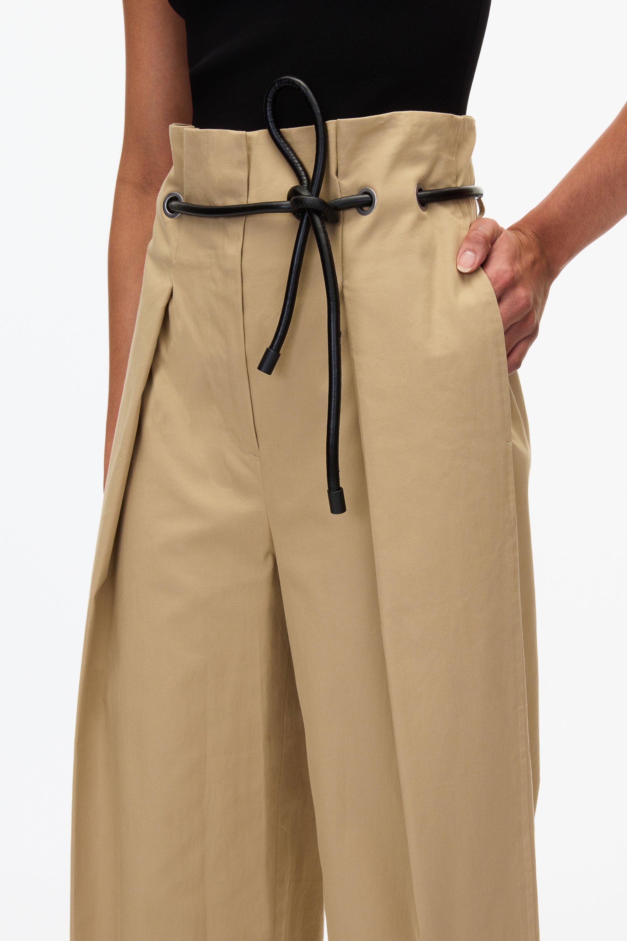 Cropped Wide Leg Origami Trousers - Image 5