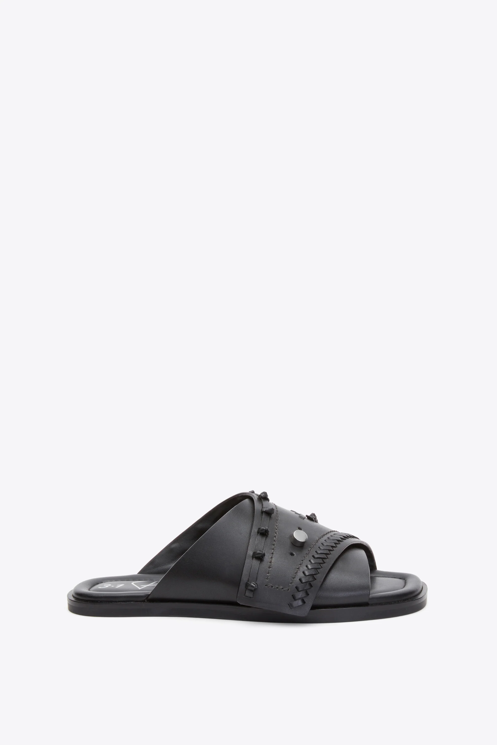 Crossover Slide Sandal with Leather Craft - Image 5