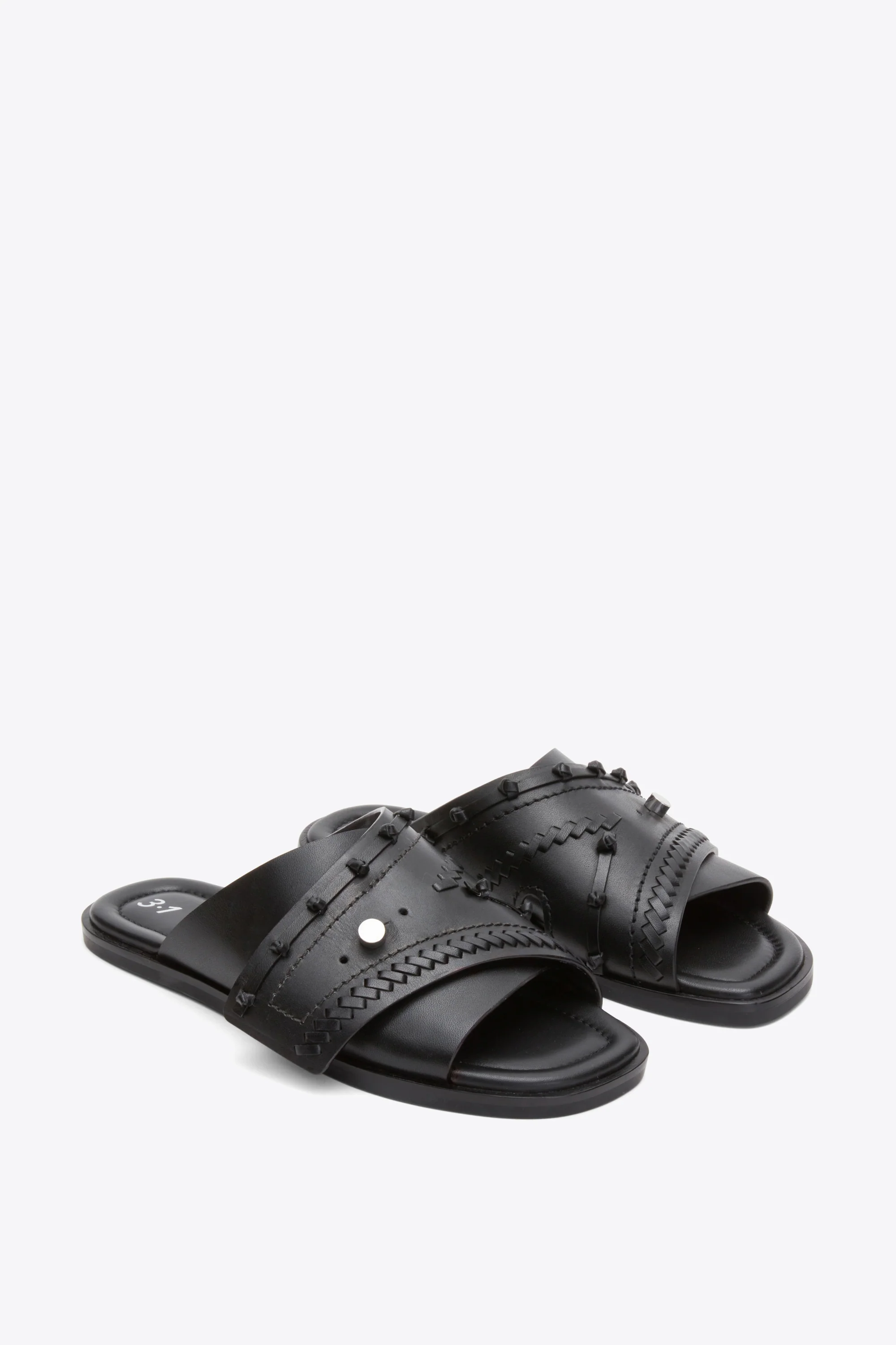 Crossover Slide Sandal with Leather Craft - Image 6