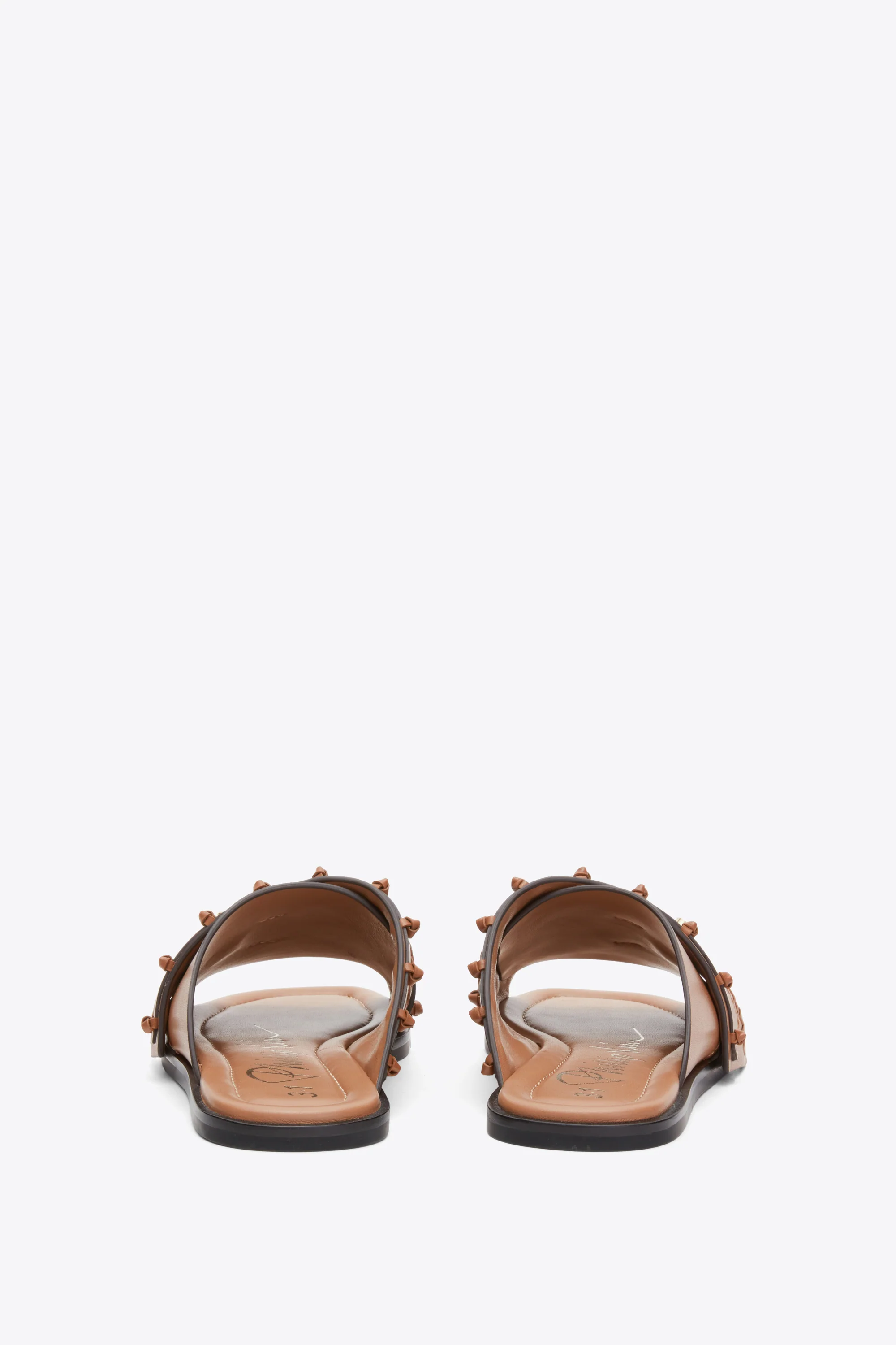 Crossover Slide Sandal with Leather Craft - Image 3