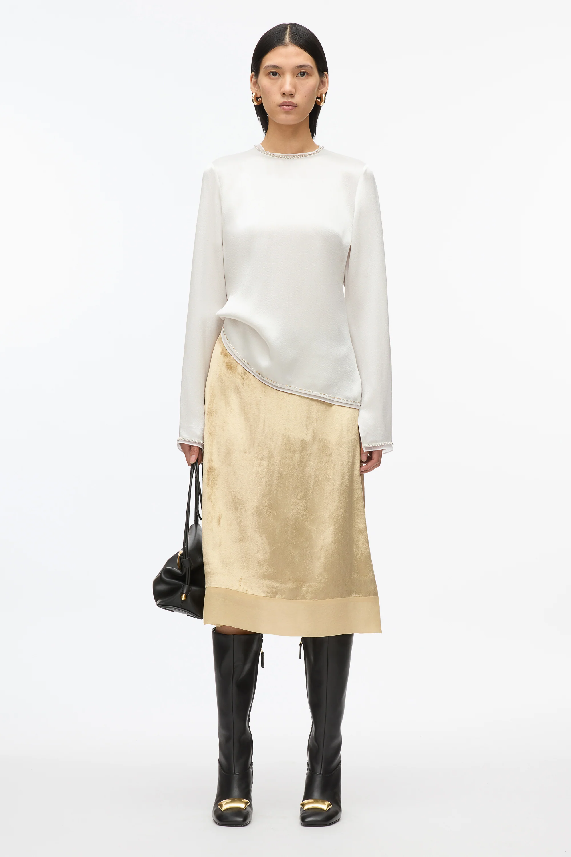 Satin Top With Crystal Embellishment - Image 2