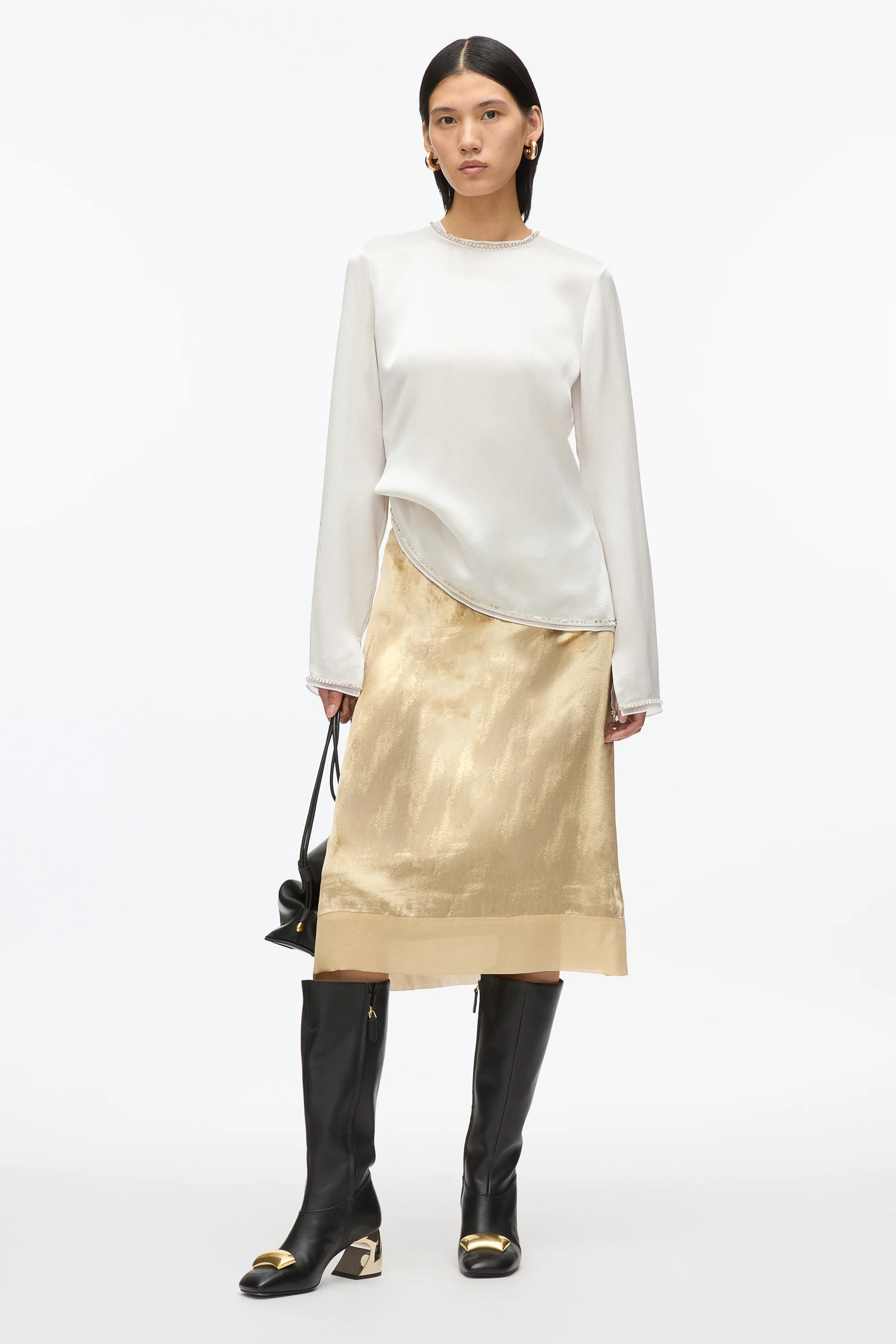 Satin Top With Crystal Embellishment - Image 3