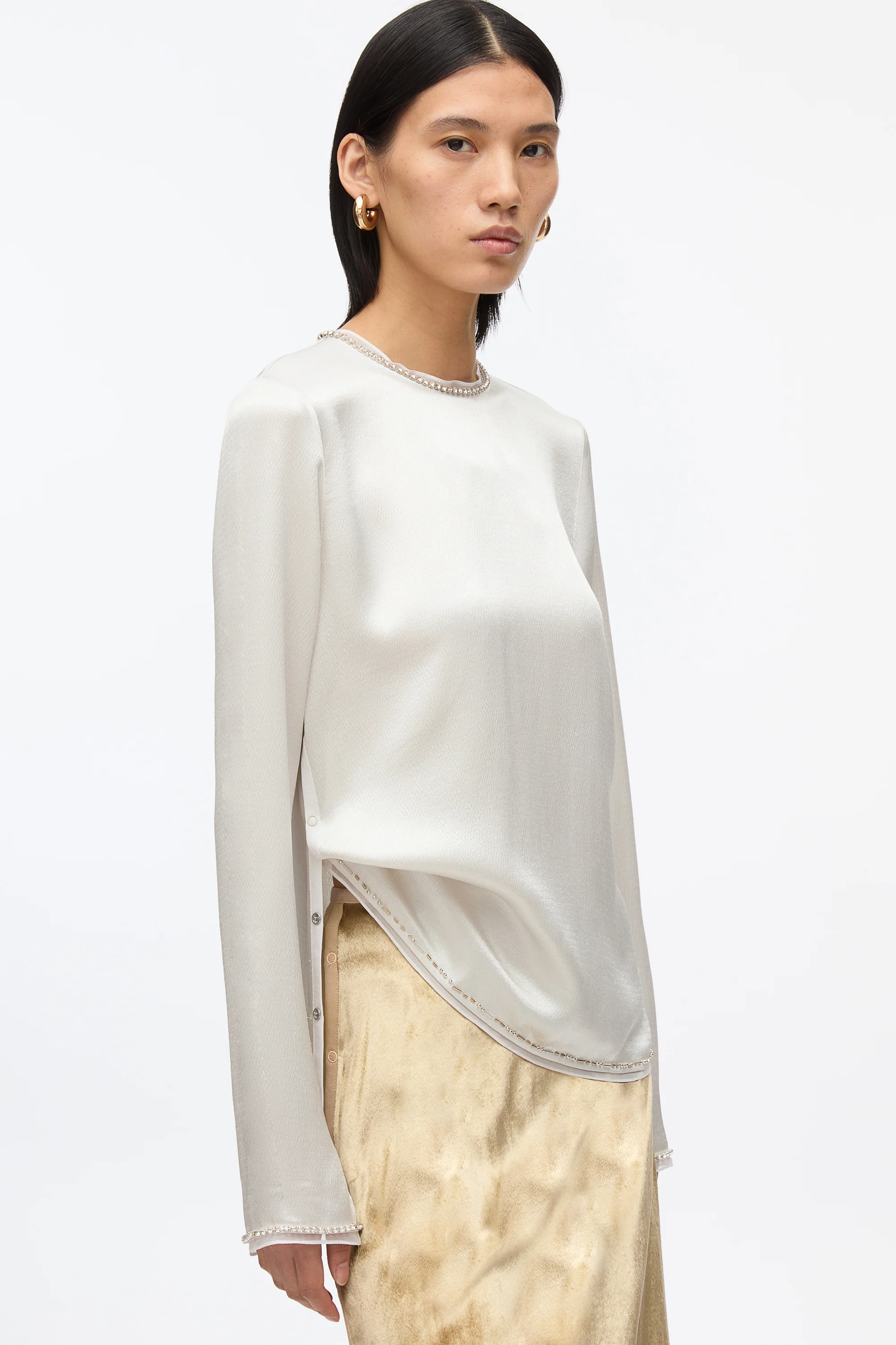 Satin Top With Crystal Embellishment - Image 7